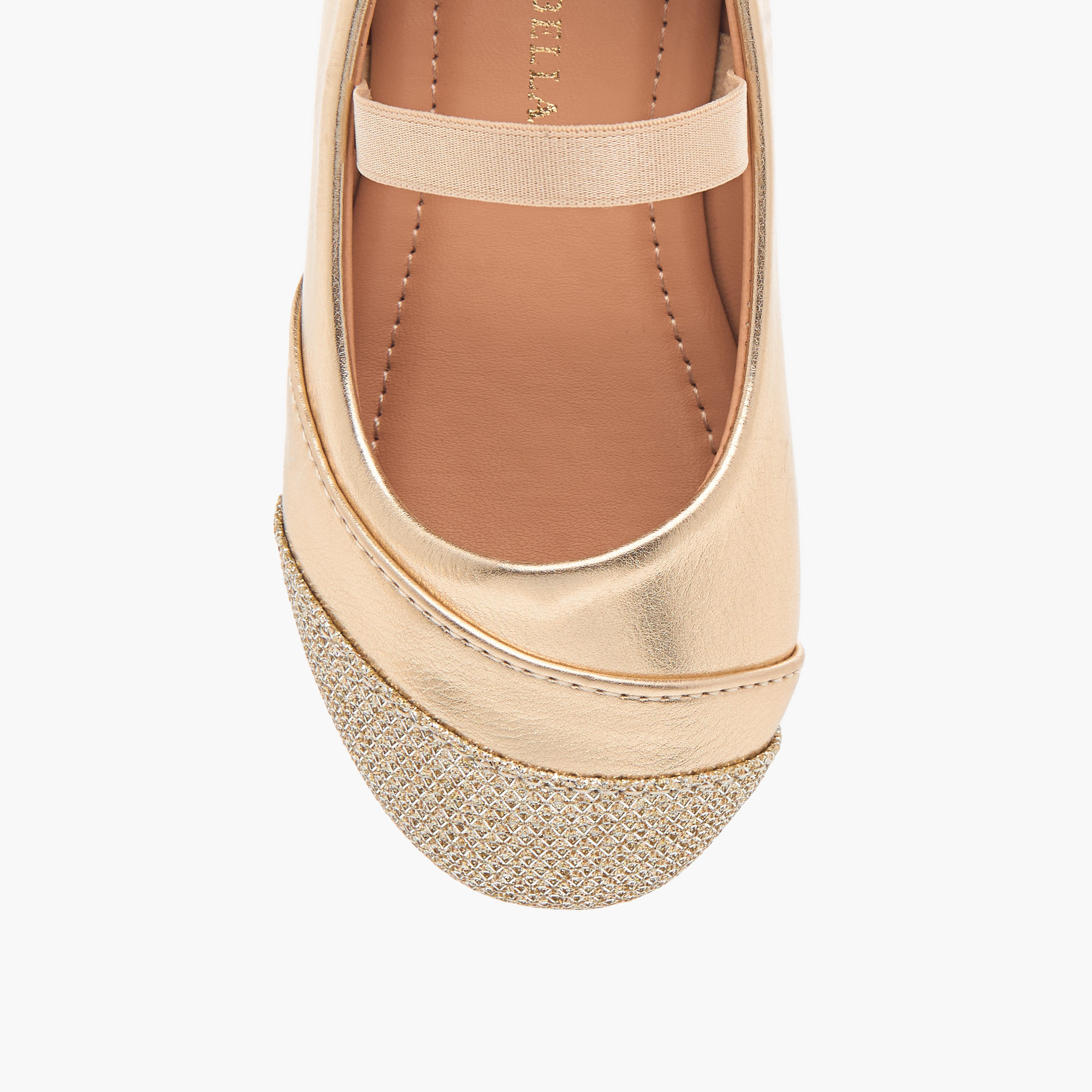 حذاء باليرينا بارز الملمس بحزام مطاطي من فلورا بيلا-girls-shoes-ballerinas-image-4