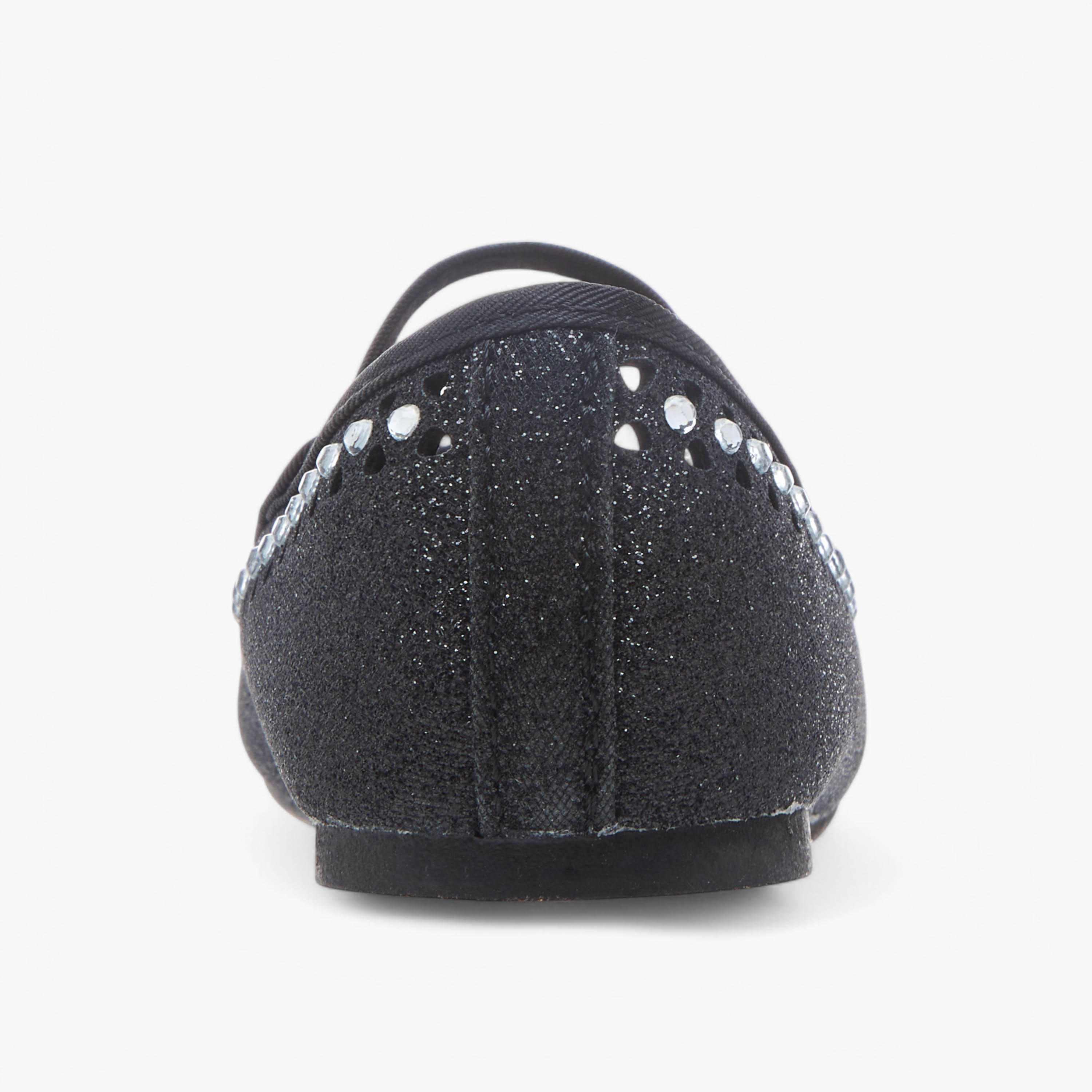Flora Bella Embellished Ballerina Shoes with Elastic Closure-girls-shoes-ballerinas-image-5