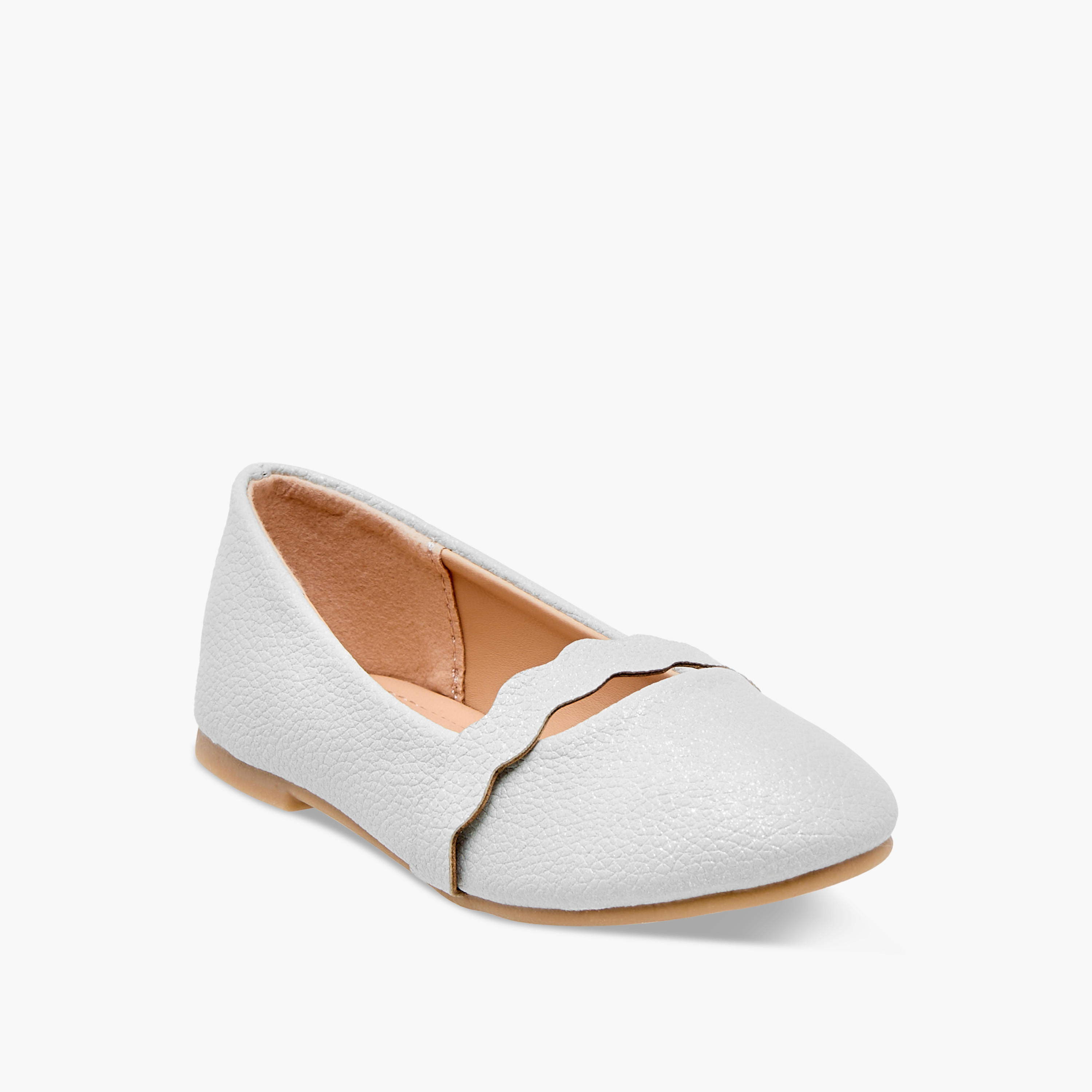 Flora Bella Textured Slip-On Ballerina Shoes-girls-shoes-ballerinas-image-2