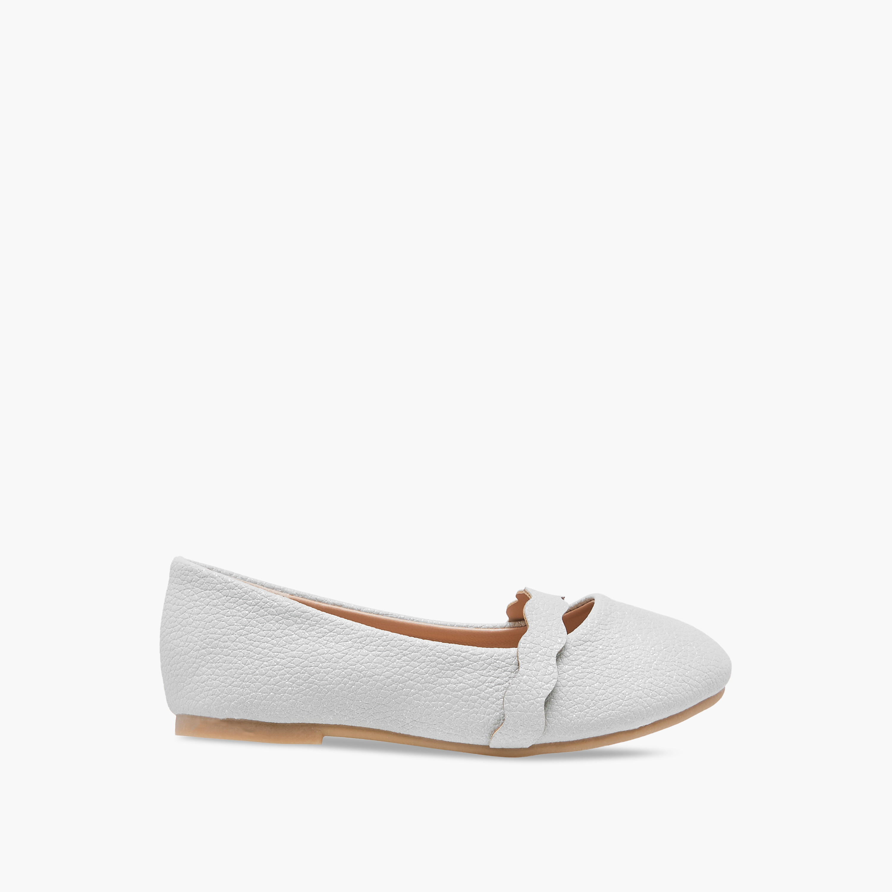 Flora Bella Textured Slip-On Ballerina Shoes-girls-shoes-ballerinas-image-3