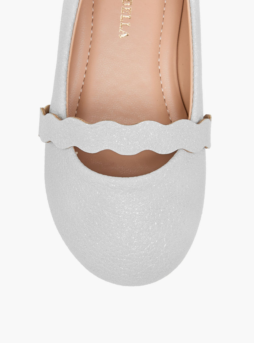 Flora Bella Textured Slip-On Ballerina Shoes-girls-shoes-ballerinas-image-4
