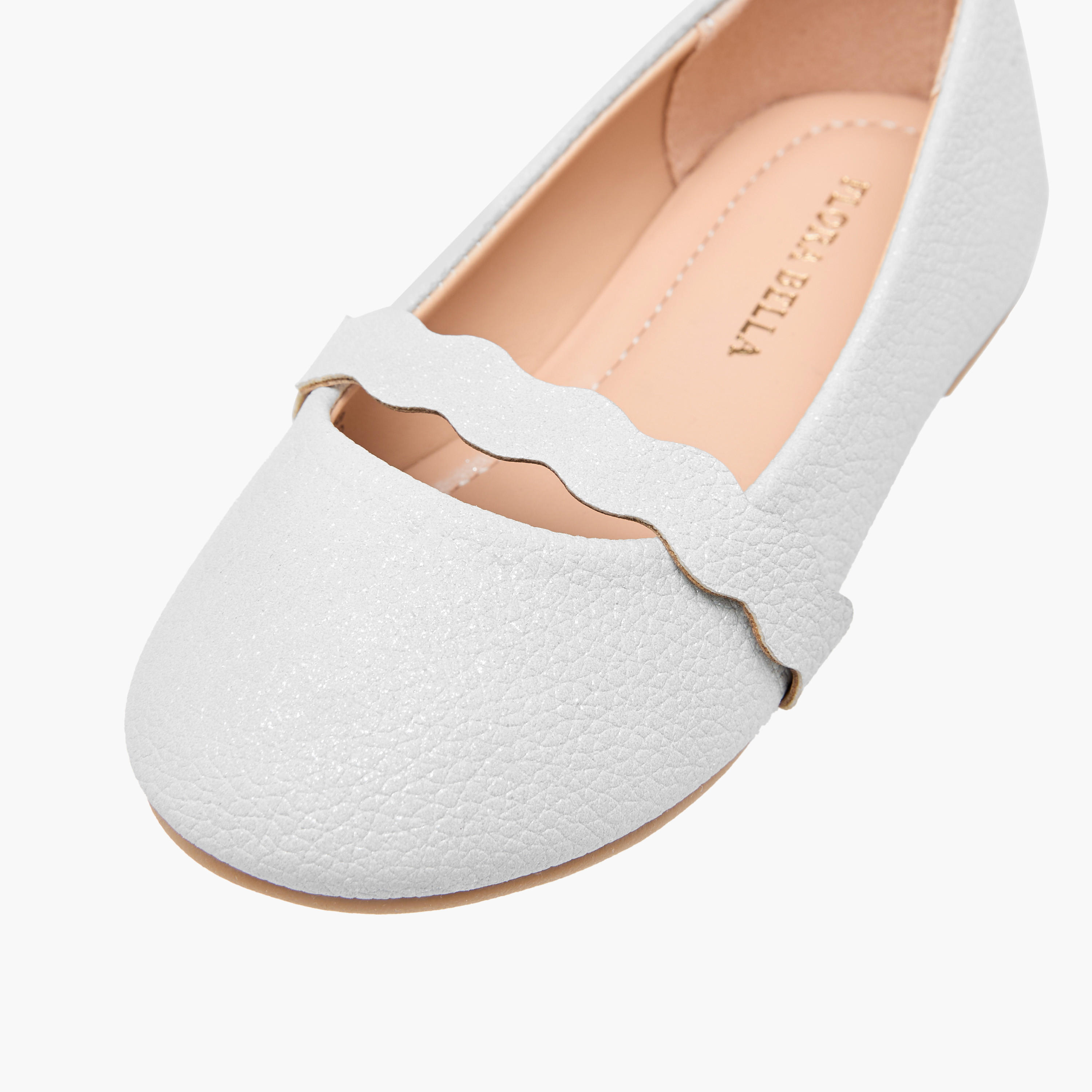 Flora Bella Textured Slip-On Ballerina Shoes-girls-shoes-ballerinas-image-6