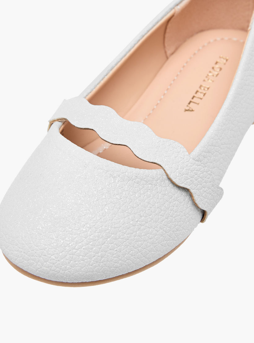 Flora Bella Textured Slip-On Ballerina Shoes-girls-shoes-ballerinas-image-6
