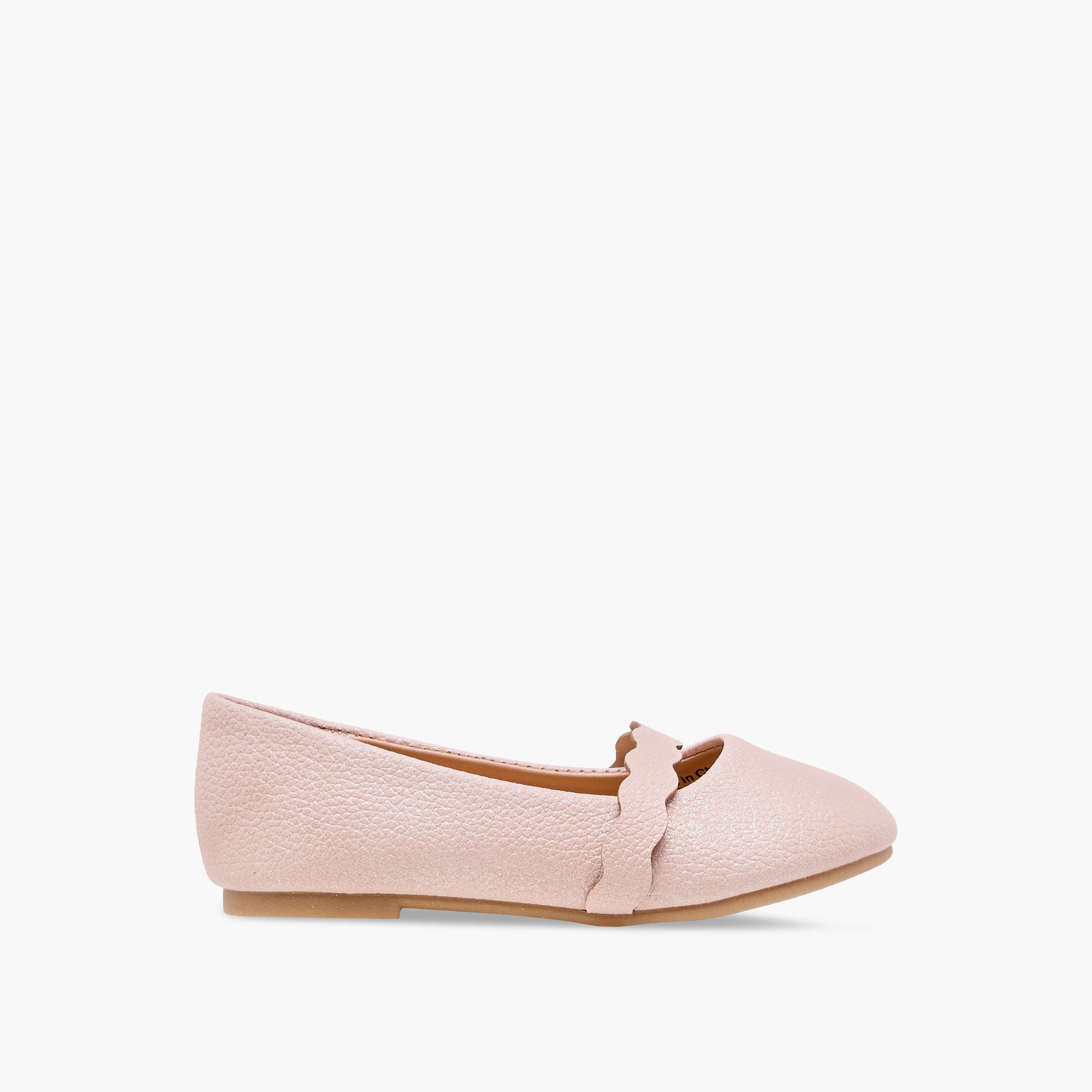 Flora Bella Textured Slip-On Ballerina Shoes-girls-shoes-ballerinas-image-3