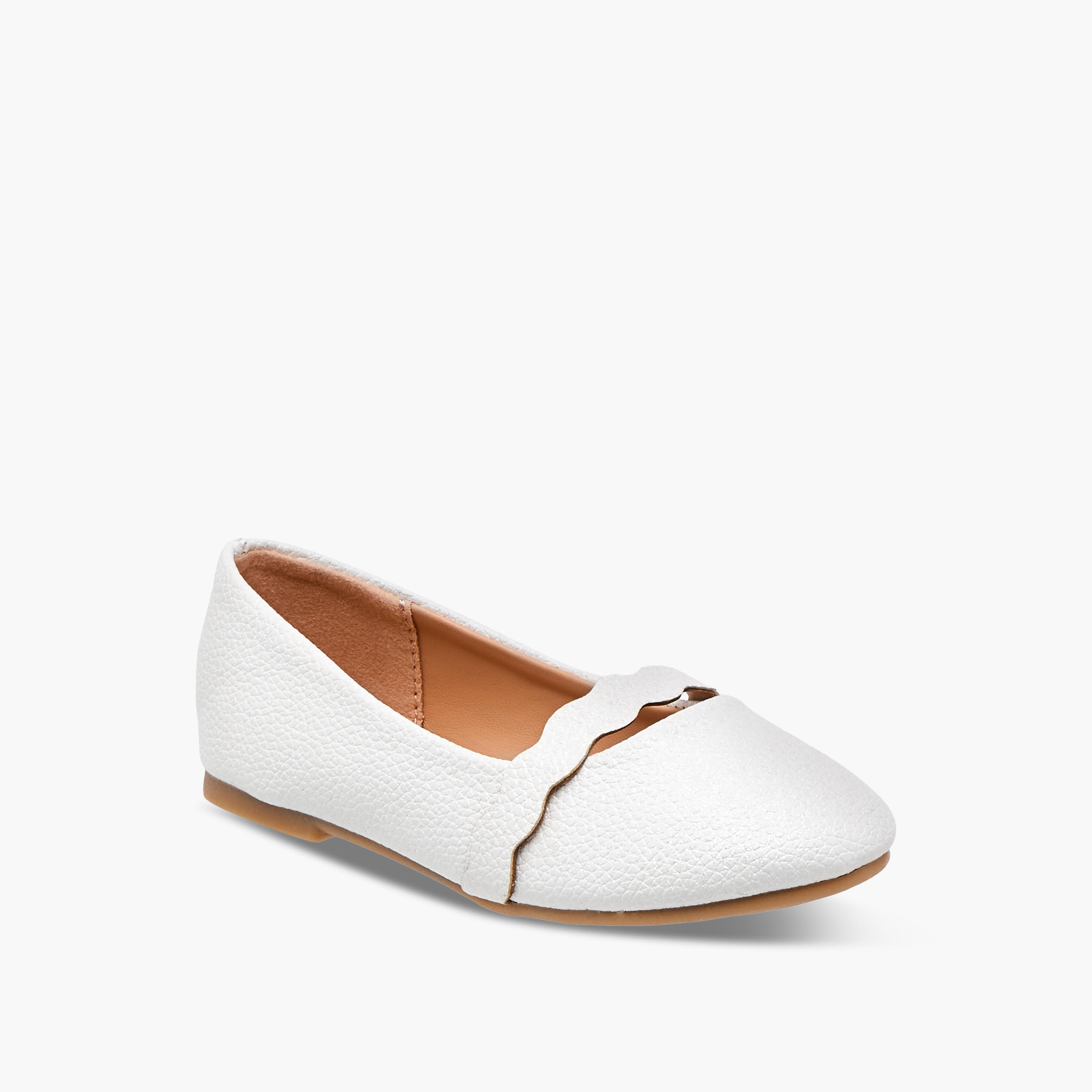 Flora Bella Textured Slip-On Ballerina Shoes-girls-shoes-ballerinas-image-2