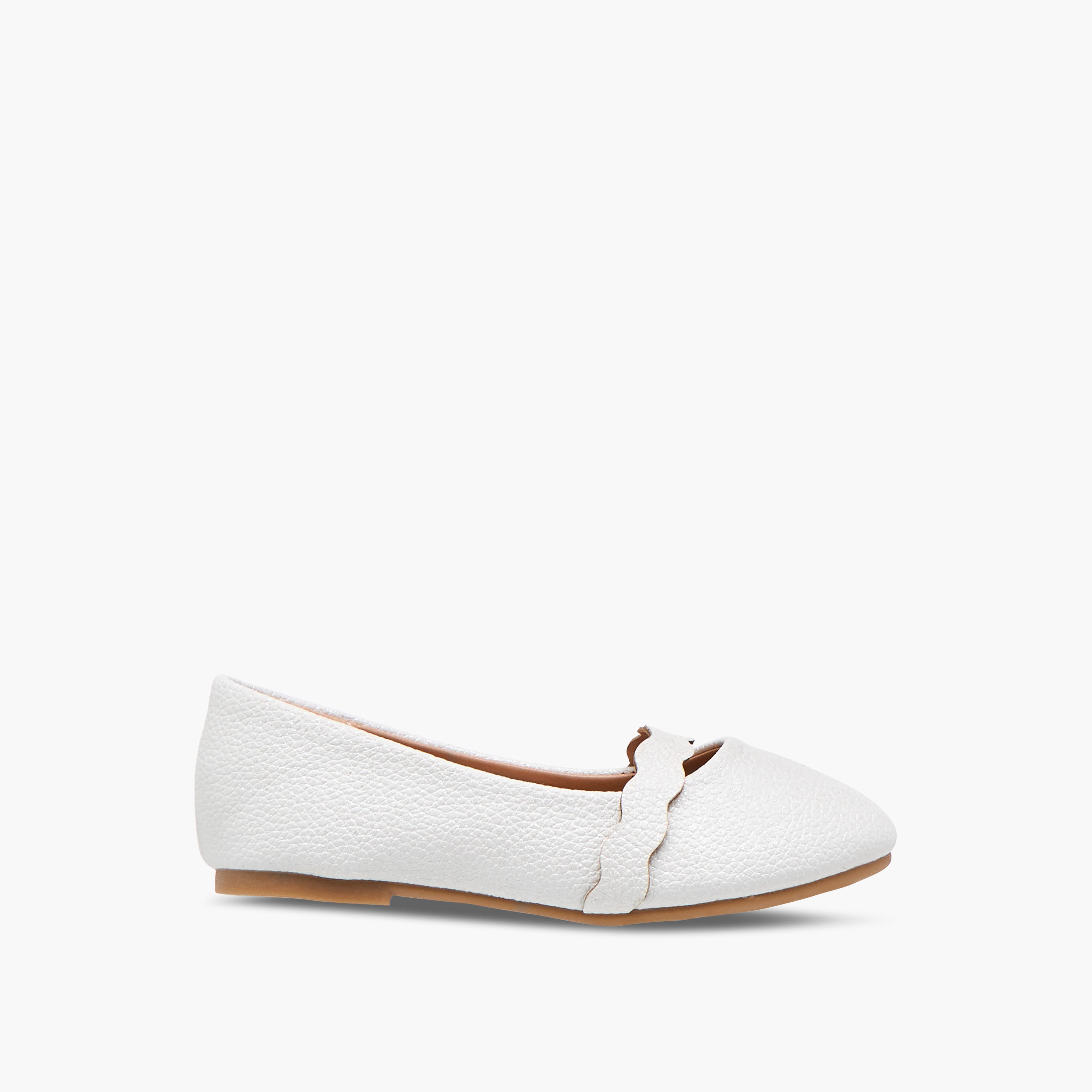 Flora Bella Textured Slip-On Ballerina Shoes-girls-shoes-ballerinas-image-3