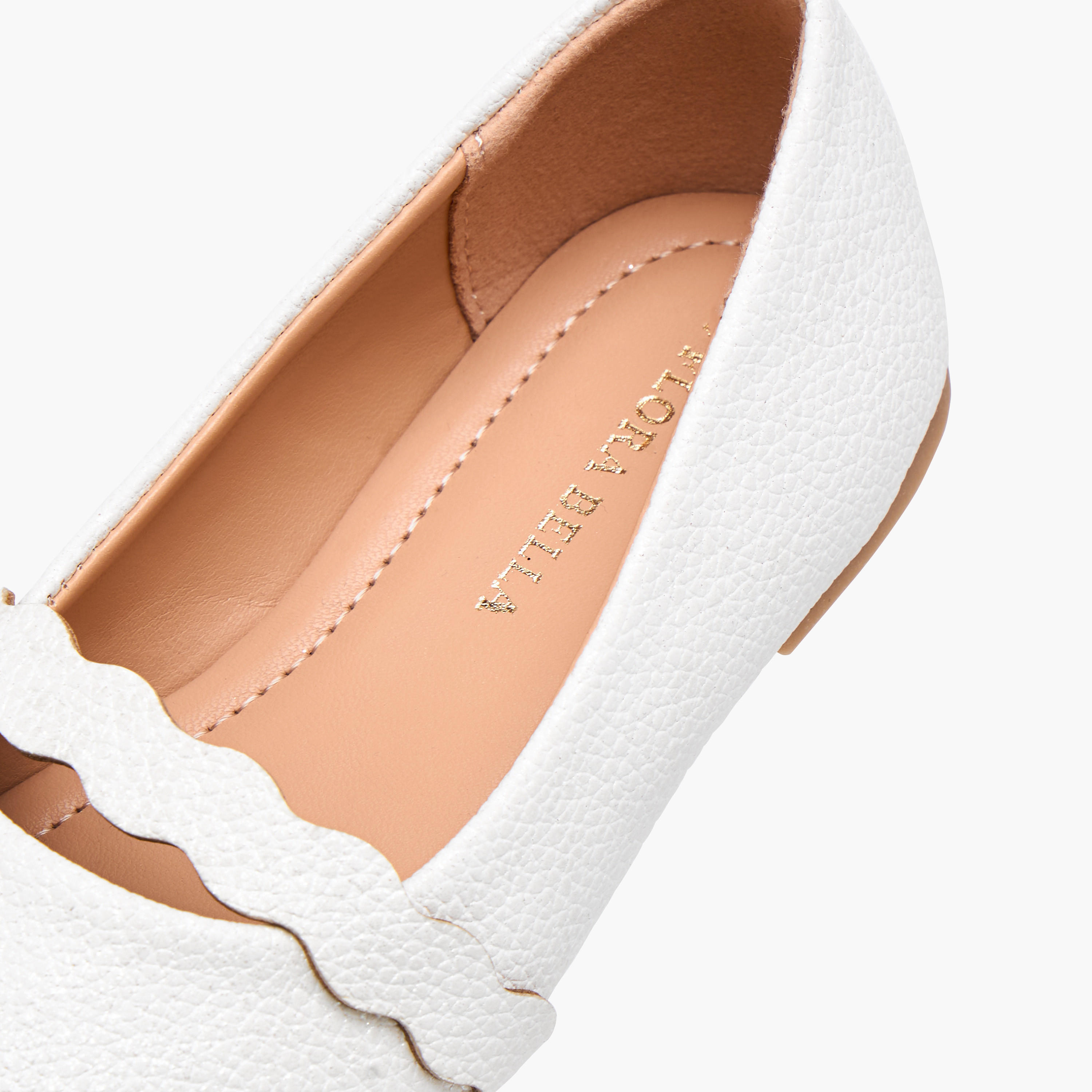 Flora Bella Textured Slip-On Ballerina Shoes-girls-shoes-ballerinas-image-6