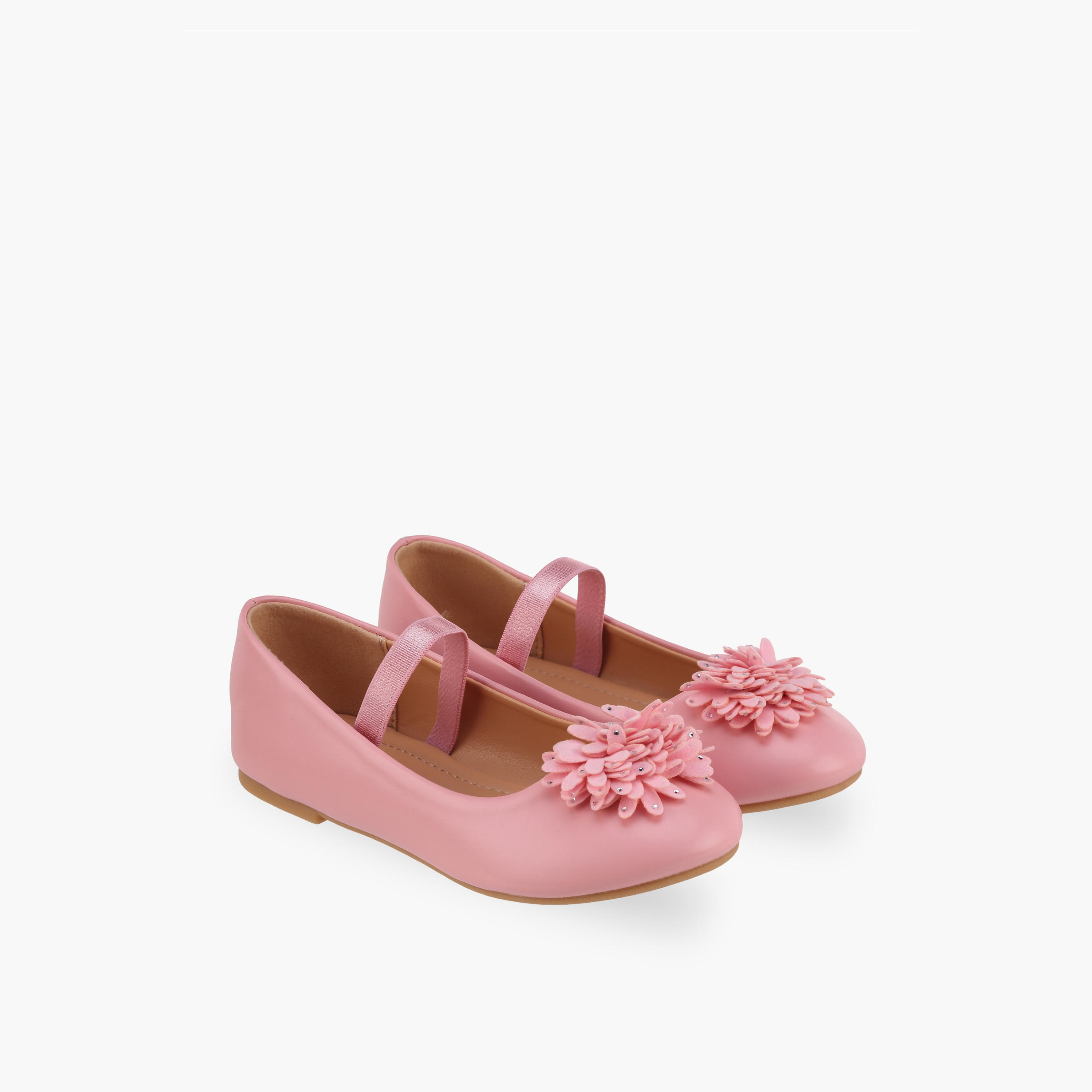 حذاء باليرينا بتزيينات زهرية للبنات من فلورا بيلا-girls-shoes-ballerinas-image-1