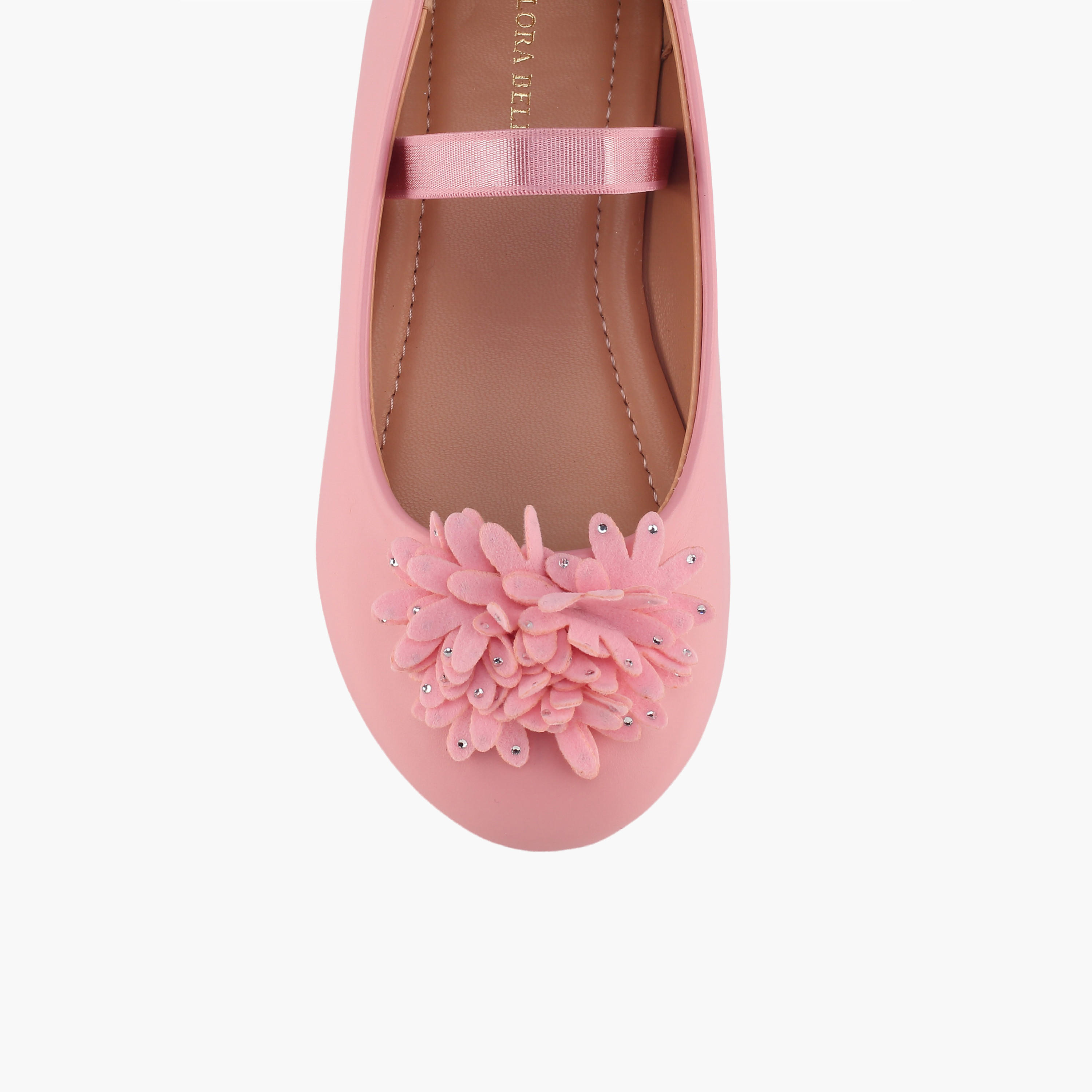 حذاء باليرينا بتزيينات زهرية للبنات من فلورا بيلا-girls-shoes-ballerinas-image-4