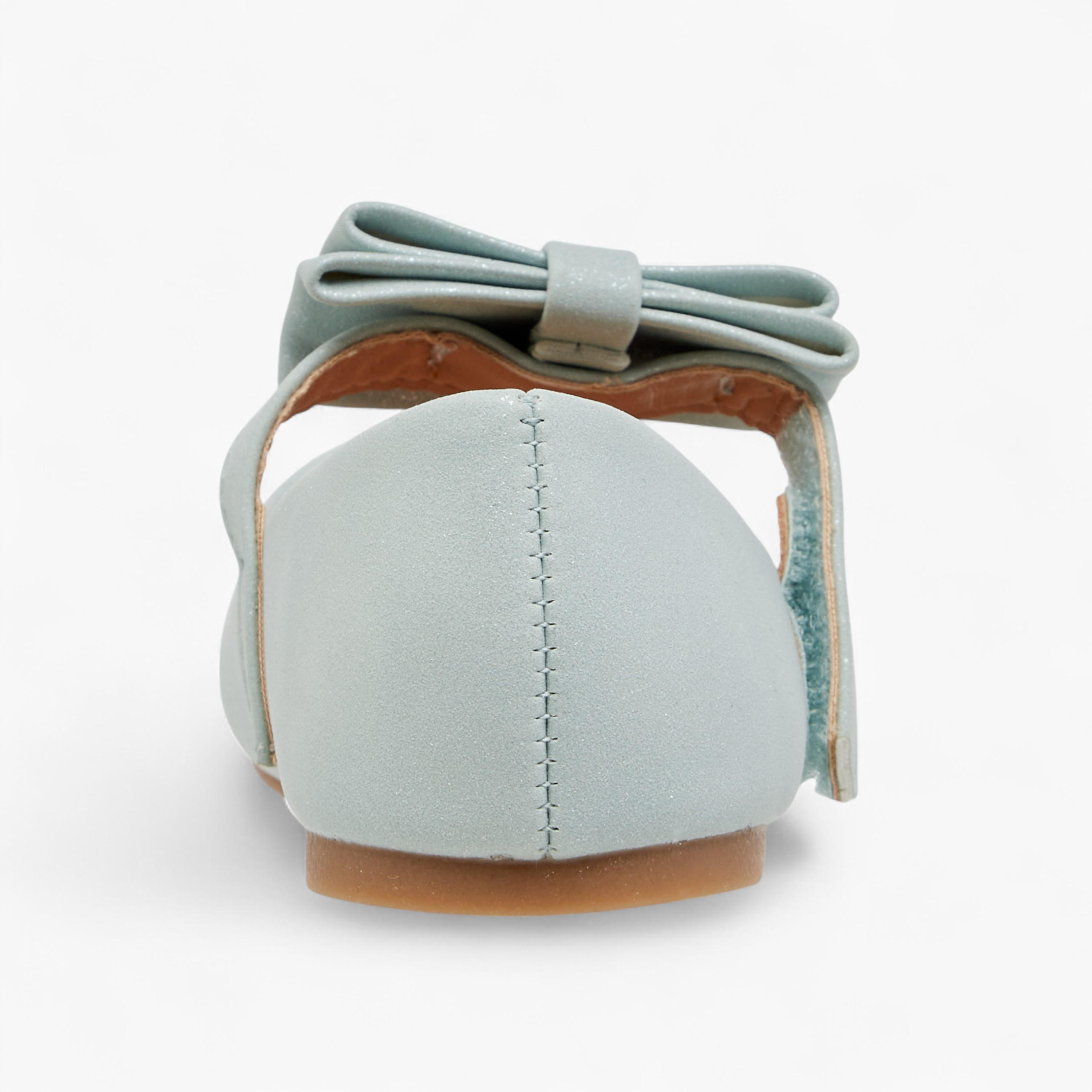 Flora Bella Bow Accent Ballerina Shoes with Hook and Loop Closure-girls-shoes-maryjanes-image-5