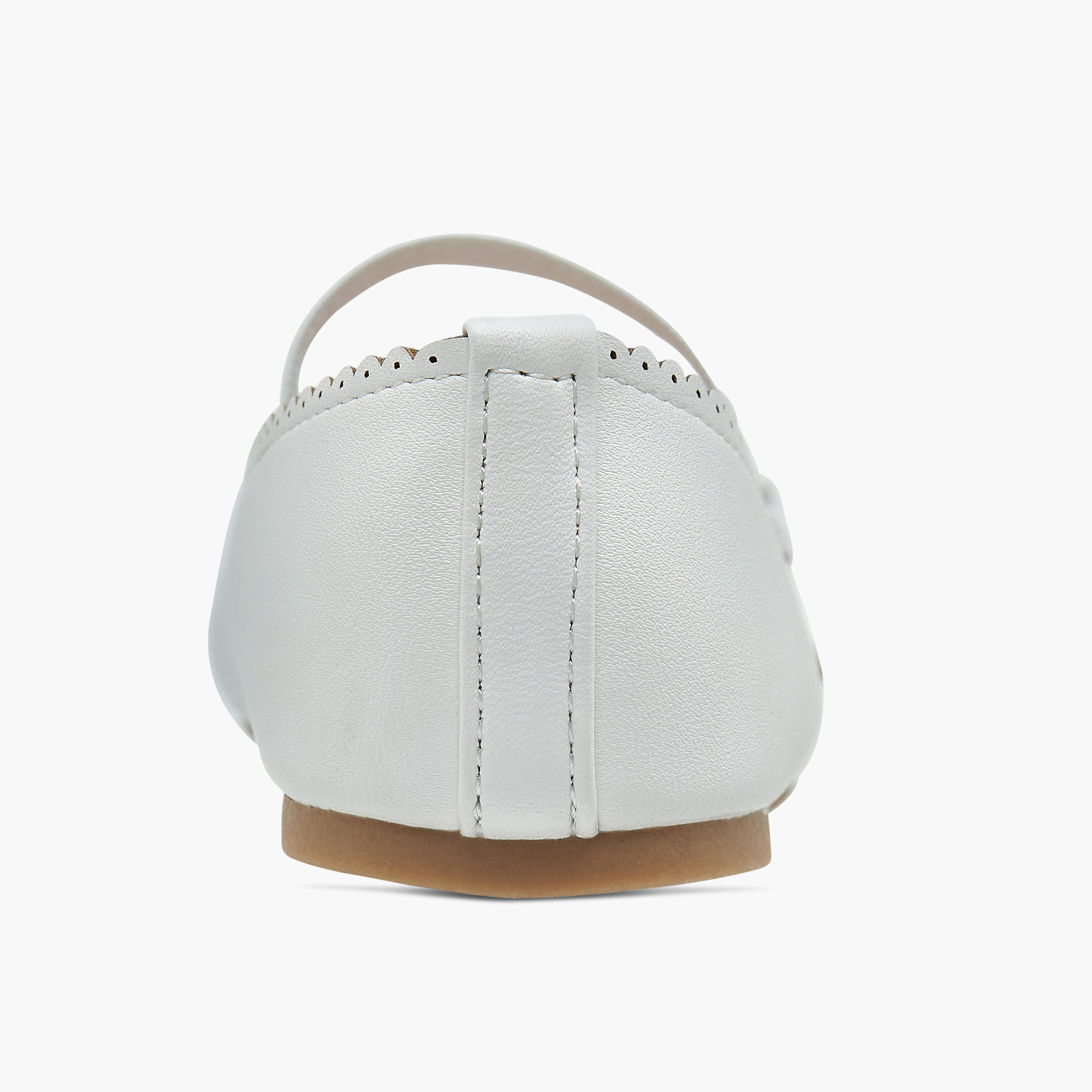 Flora Bella Textured Ballerina Shoes with Elastic and Bow Detail-girls-shoes-ballerinas-image-5