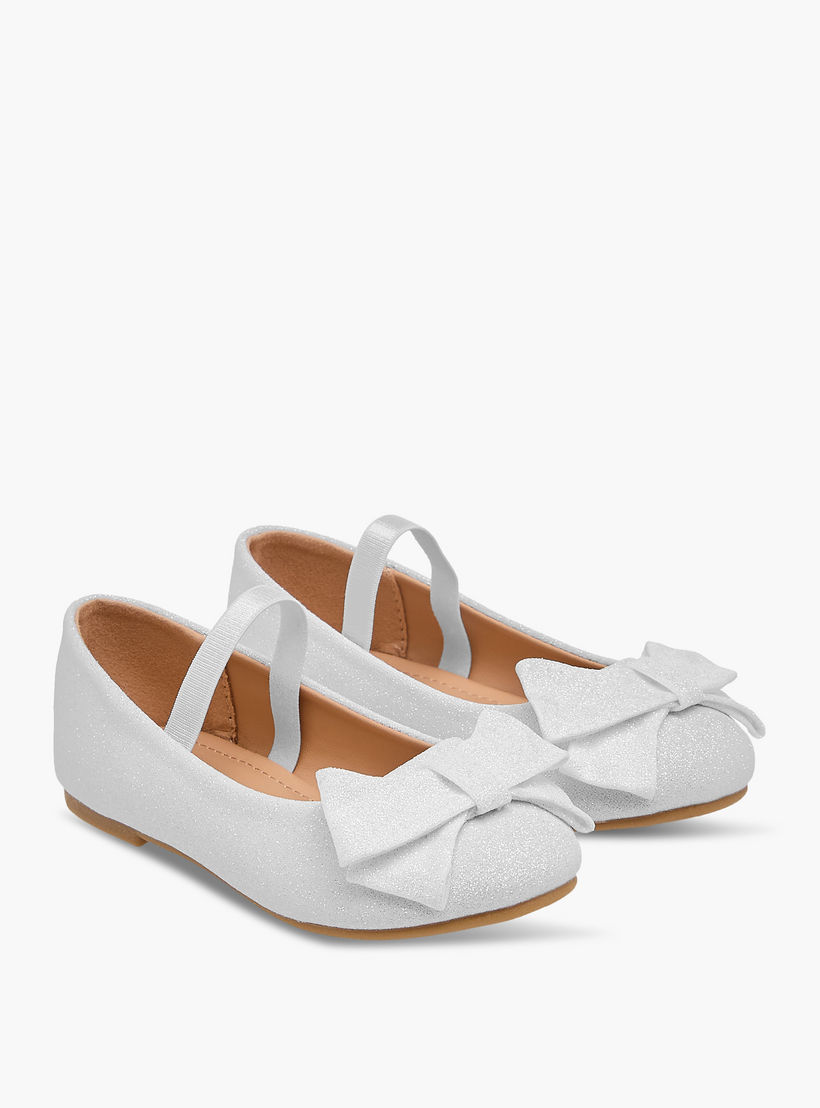 حذاء باليرينا بزينة فيونكة مع حزام مطاطي من فلورا بيلا-girls-shoes-ballerinas-image-1