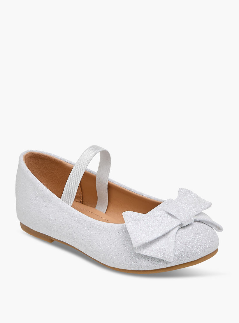 حذاء باليرينا بزينة فيونكة مع حزام مطاطي من فلورا بيلا-girls-shoes-ballerinas-image-2