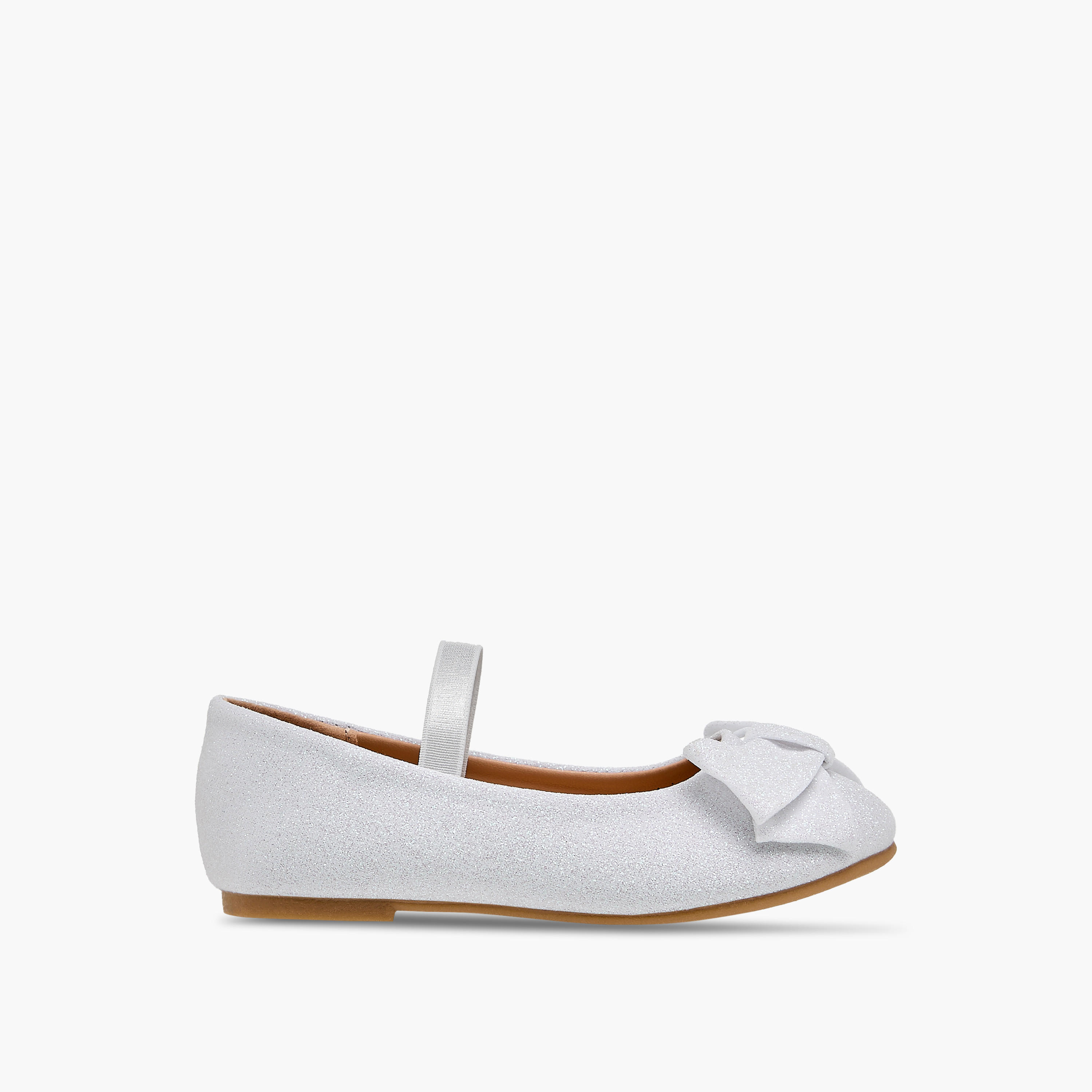 حذاء باليرينا بزينة فيونكة مع حزام مطاطي من فلورا بيلا-girls-shoes-ballerinas-image-3