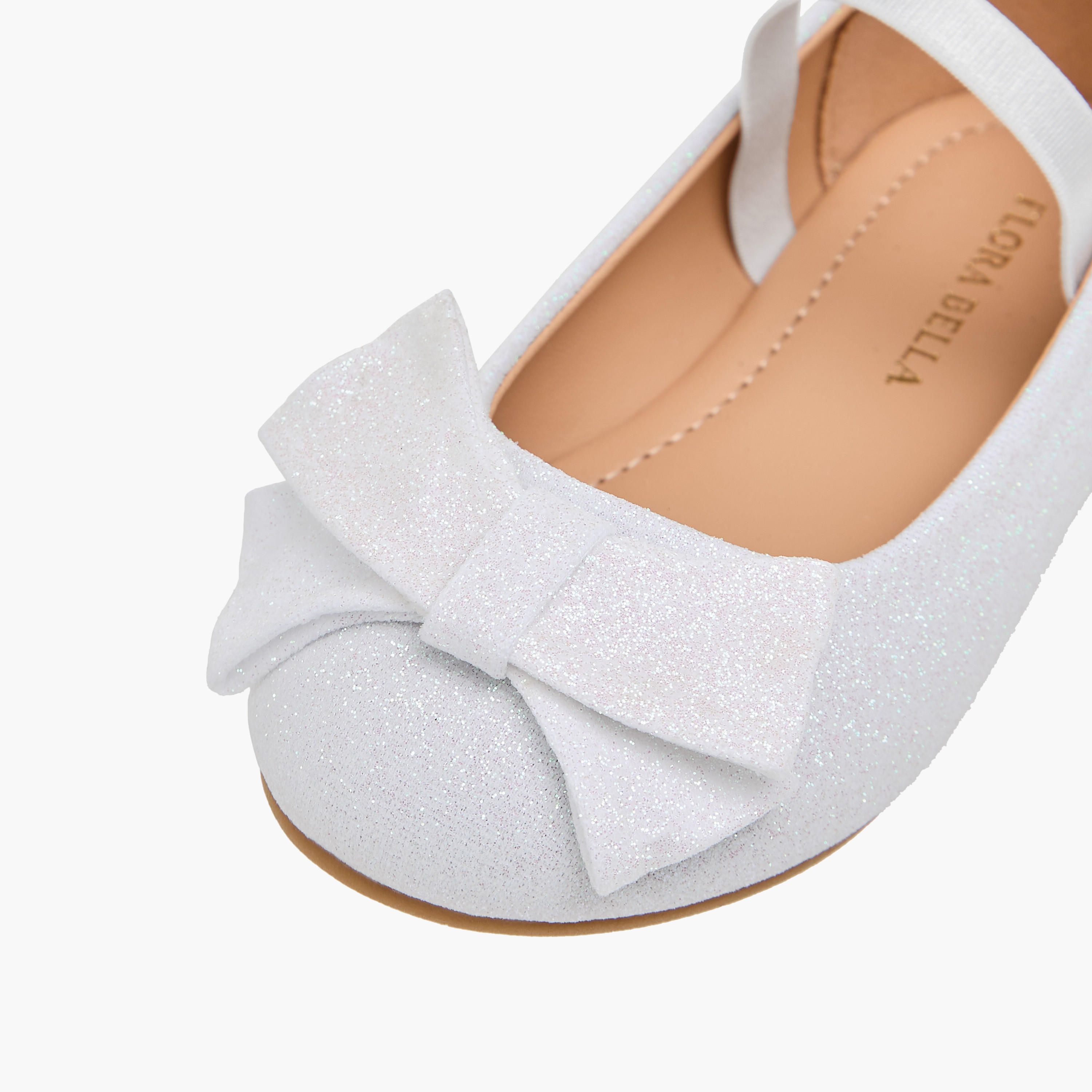 حذاء باليرينا بزينة فيونكة مع حزام مطاطي من فلورا بيلا-girls-shoes-ballerinas-image-6