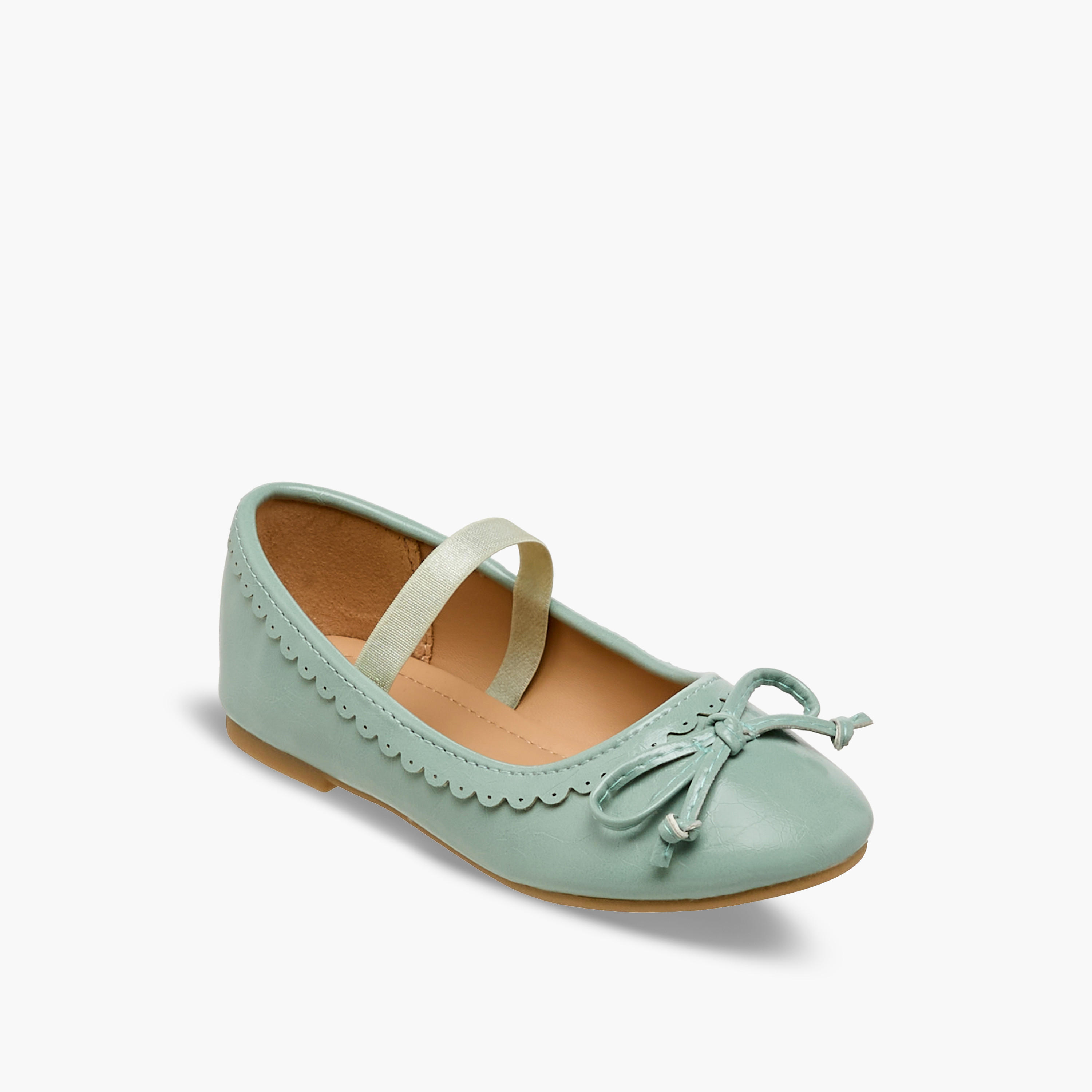 Flora Bella Girls Scallop Detail Elasticated Strap Ballerina Shoes-girls-shoes-ballerinas-image-2