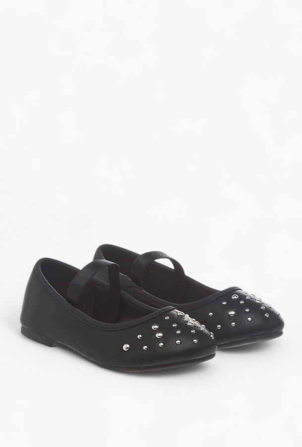 Flora Bella Embellished Ballerina Shoes with Elasticated Strap-girls-shoes-ballerinas-image-1