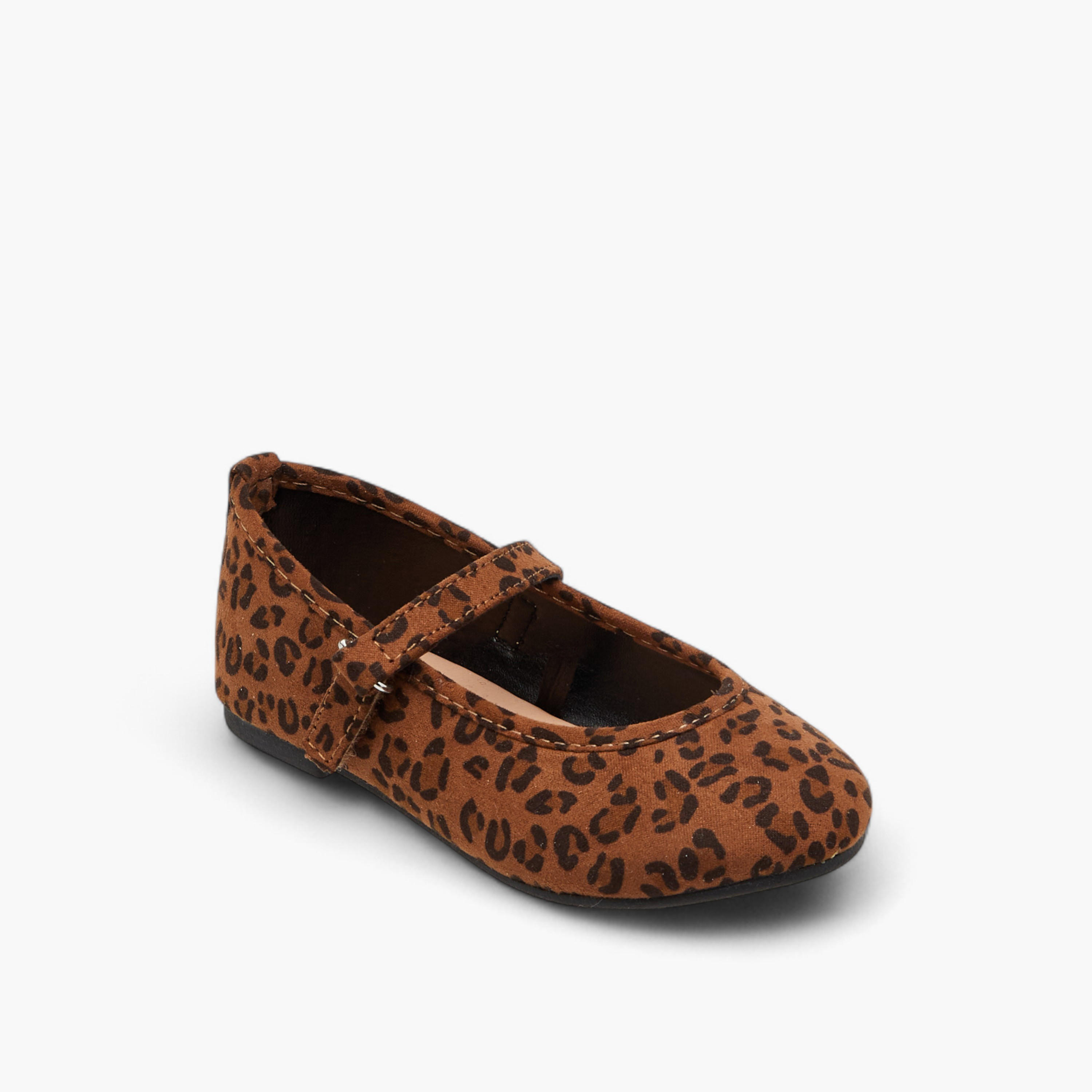 Flora Bella Solid Ballerina Shoes with Hook and Loop Closure-girls-shoes-maryjanes-image-2