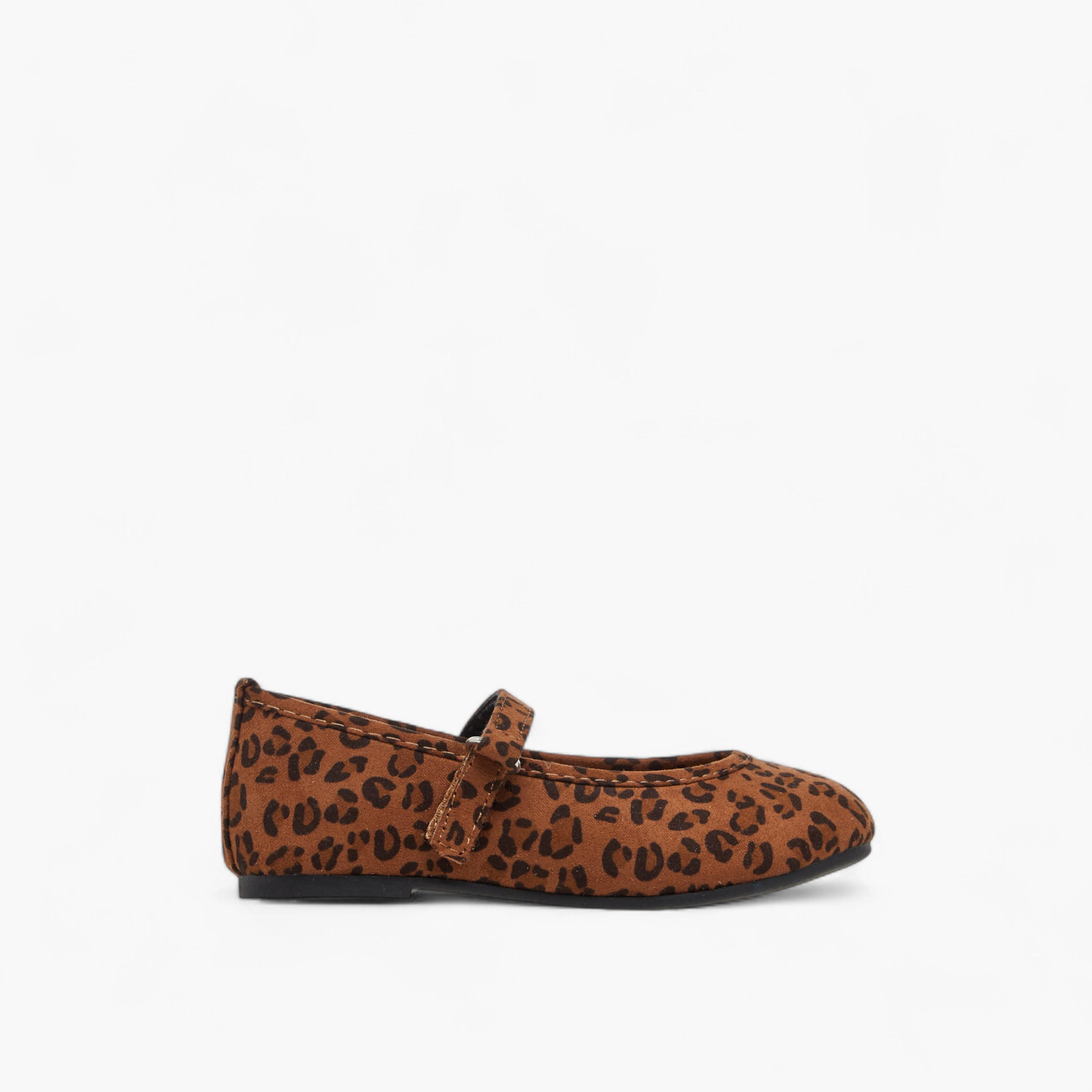 Flora Bella Solid Ballerina Shoes with Hook and Loop Closure-girls-shoes-maryjanes-image-3