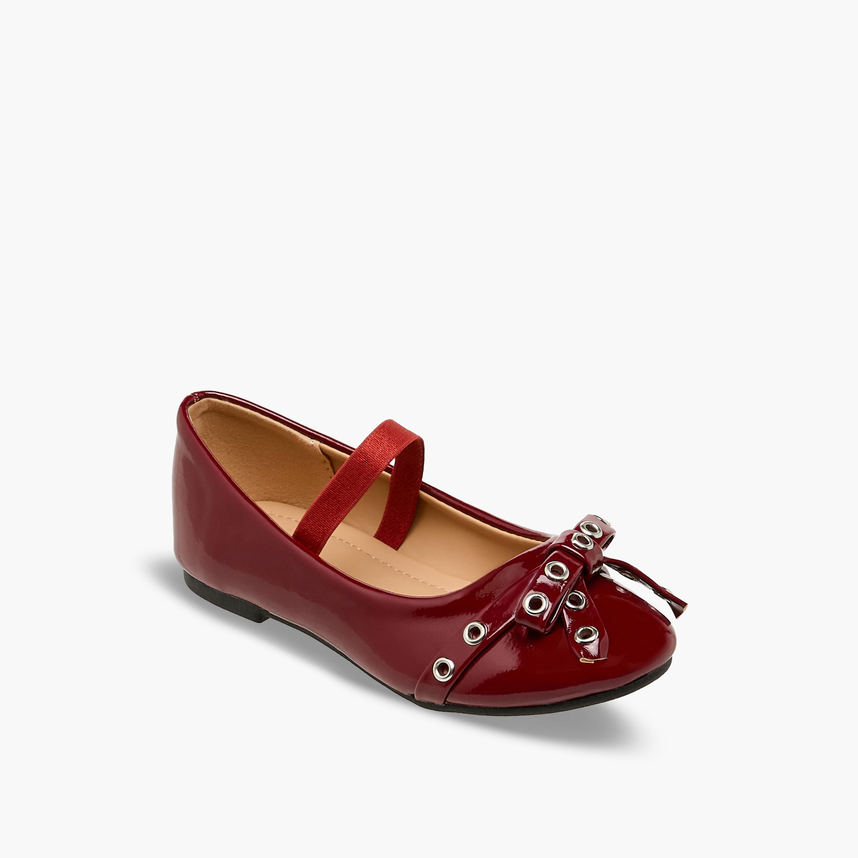 Flora Bella Girls Metallic Accent Elasticated Strap Ballerina Shoes-girls-shoes-ballerinas-image-2