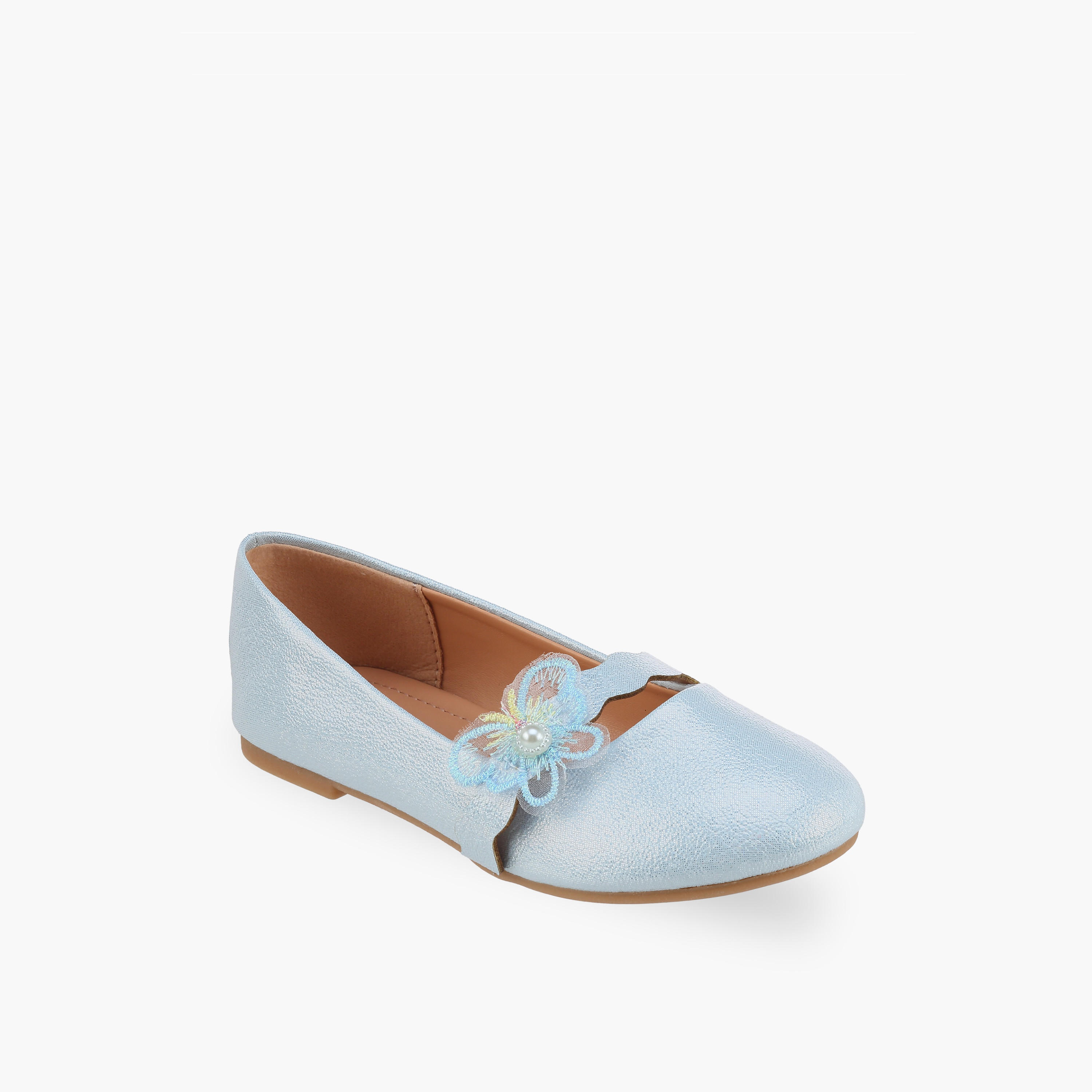 حذاء باليرينا بتزيينات فراشة للبنات من فلورا بيلا-girls-shoes-ballerinas-image-2