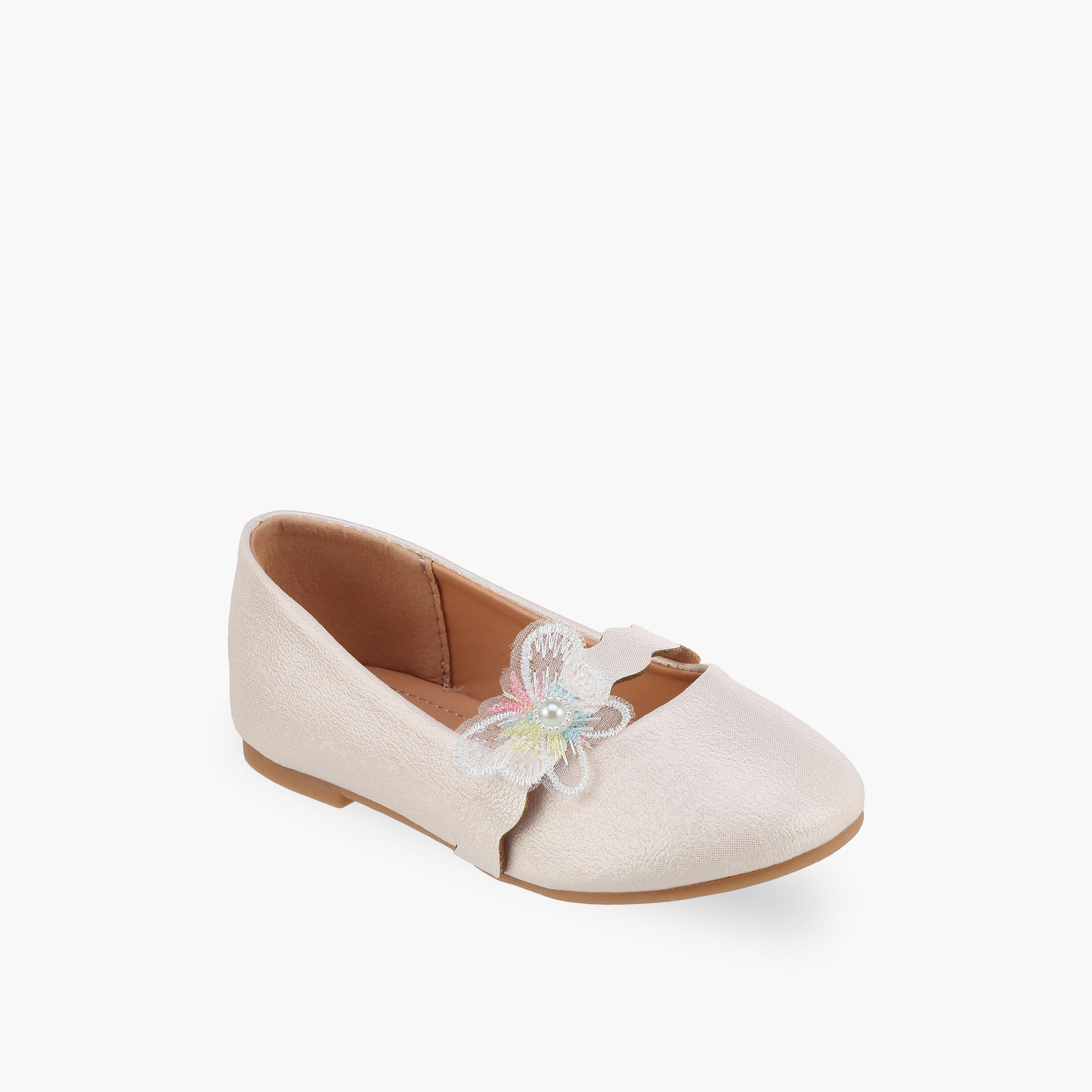 Flora Bella Girls Butterfly Embellished Ballerina Shoes-girls-shoes-ballerinas-image-2