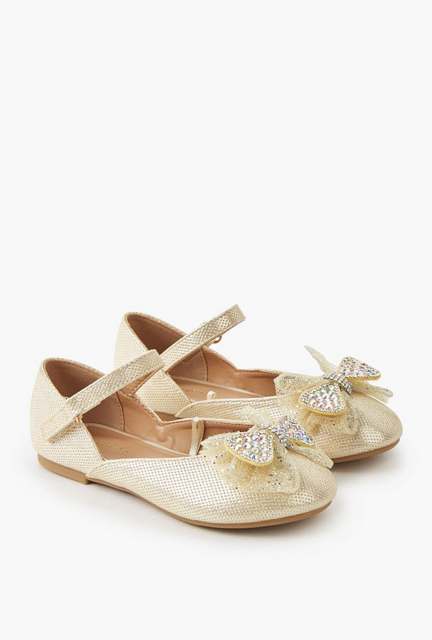 Flora Bella Girls Hook and Loop Ballerina Shoes-girls-shoes-ballerinas-image-1