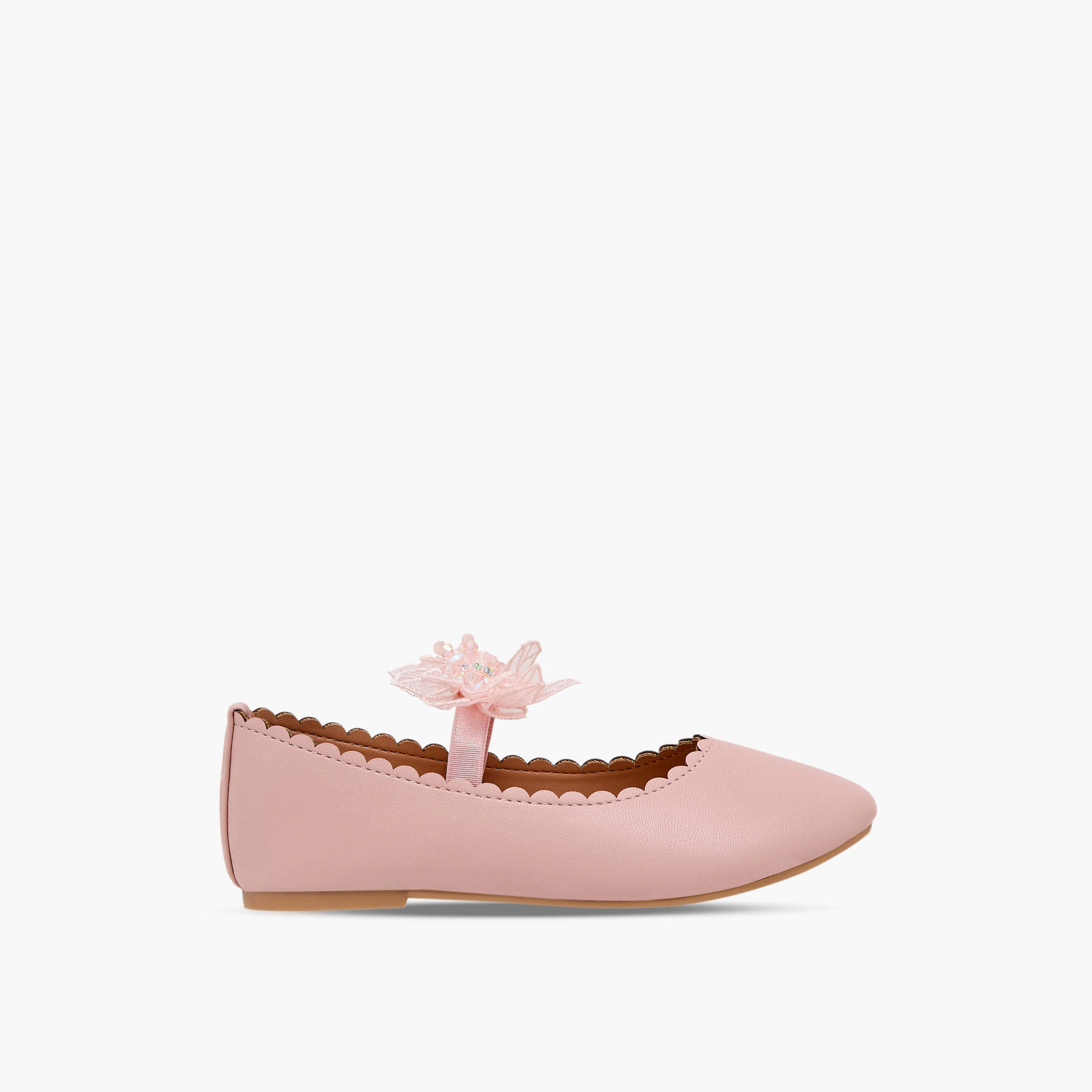 Flora Bella Girls Flower Embellished Ballerina Shoes-girls-shoes-ballerinas-image-3