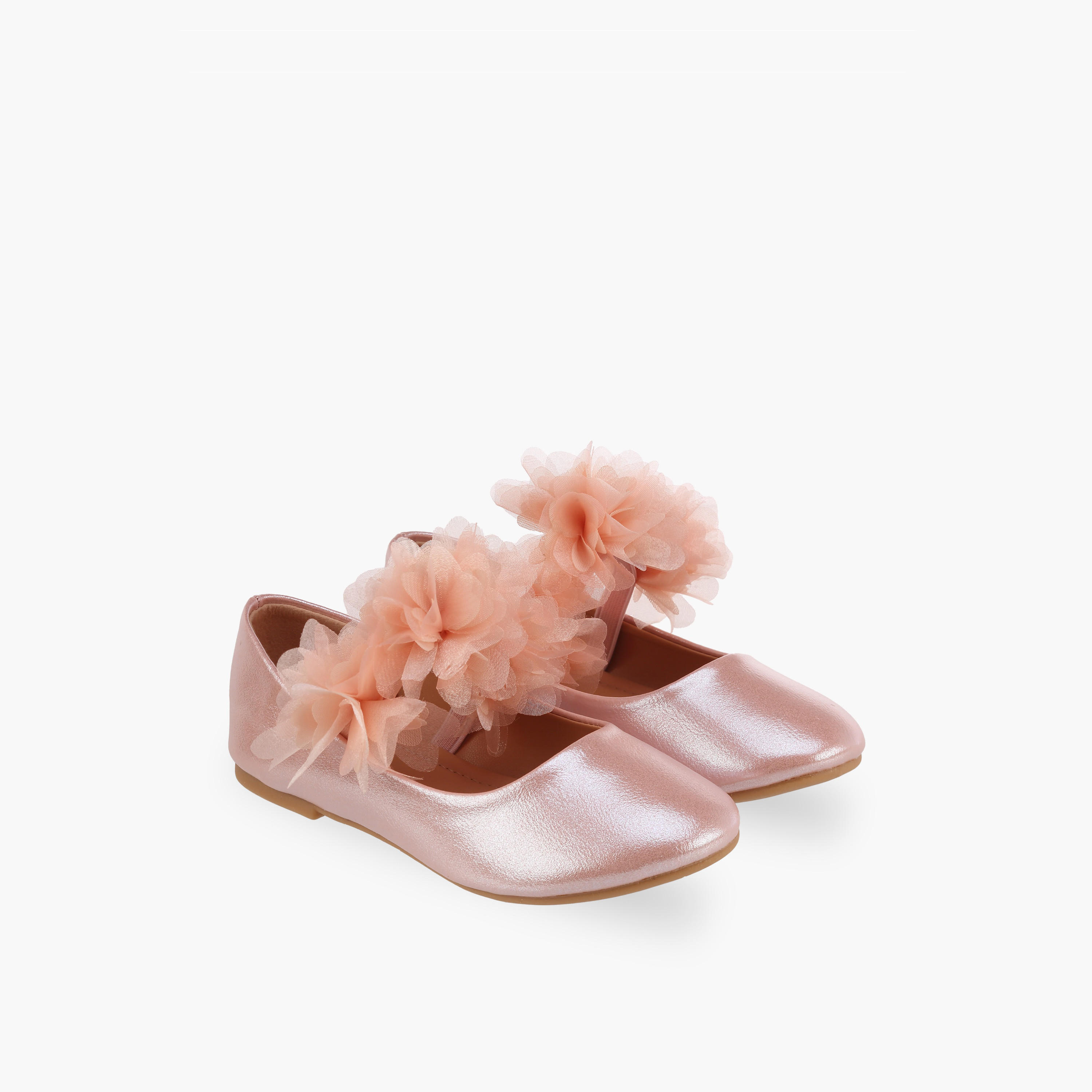 Flora Bella Girls Floral Accent Ballerina Shoes-girls-shoes-ballerinas-image-1