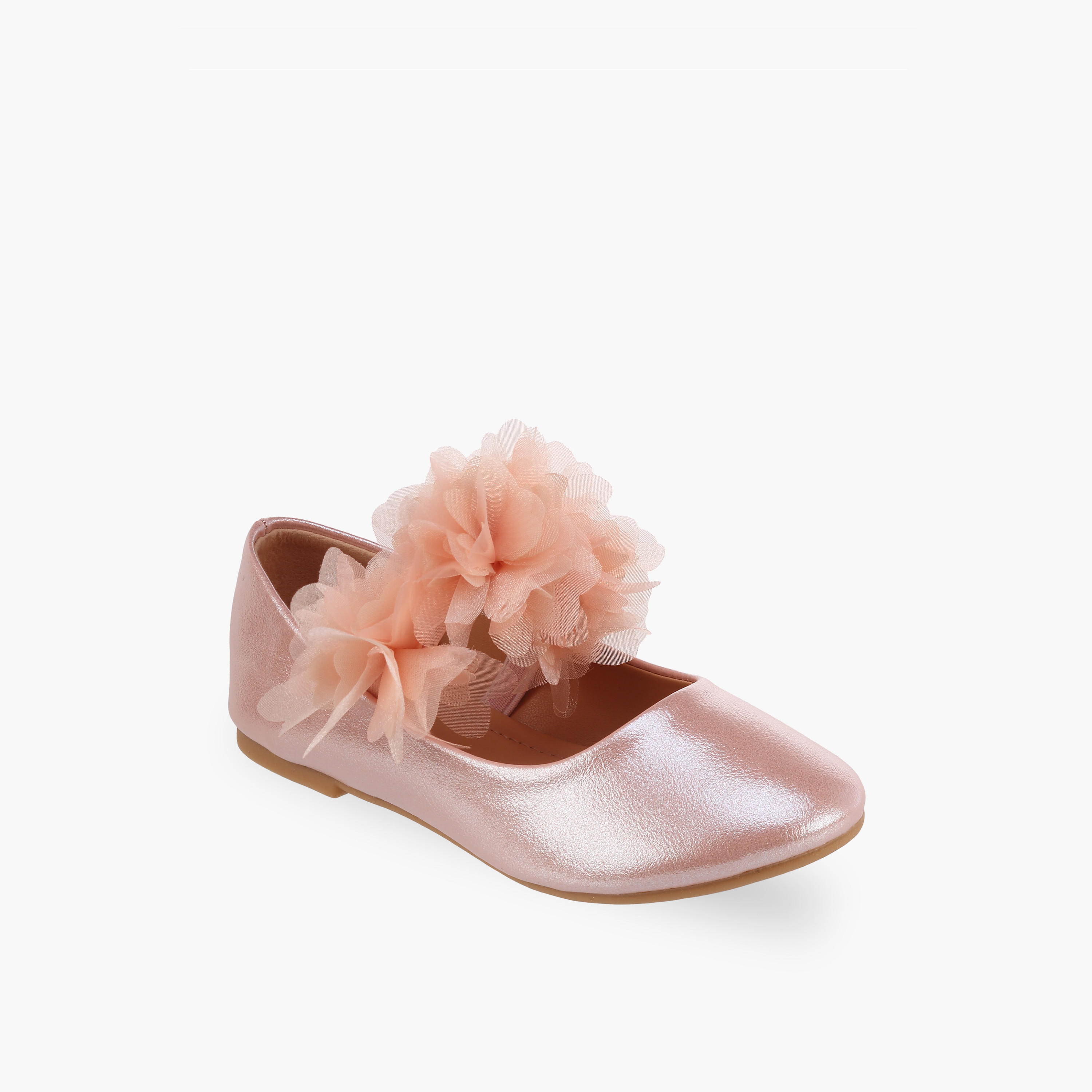 Flora Bella Girls Floral Accent Ballerina Shoes-girls-shoes-ballerinas-image-2