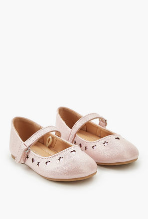 حذاء باليرينا بشريط إغلاق لاصق للبنات من فلورا بيلا-girls-shoes-maryjanes-image-1