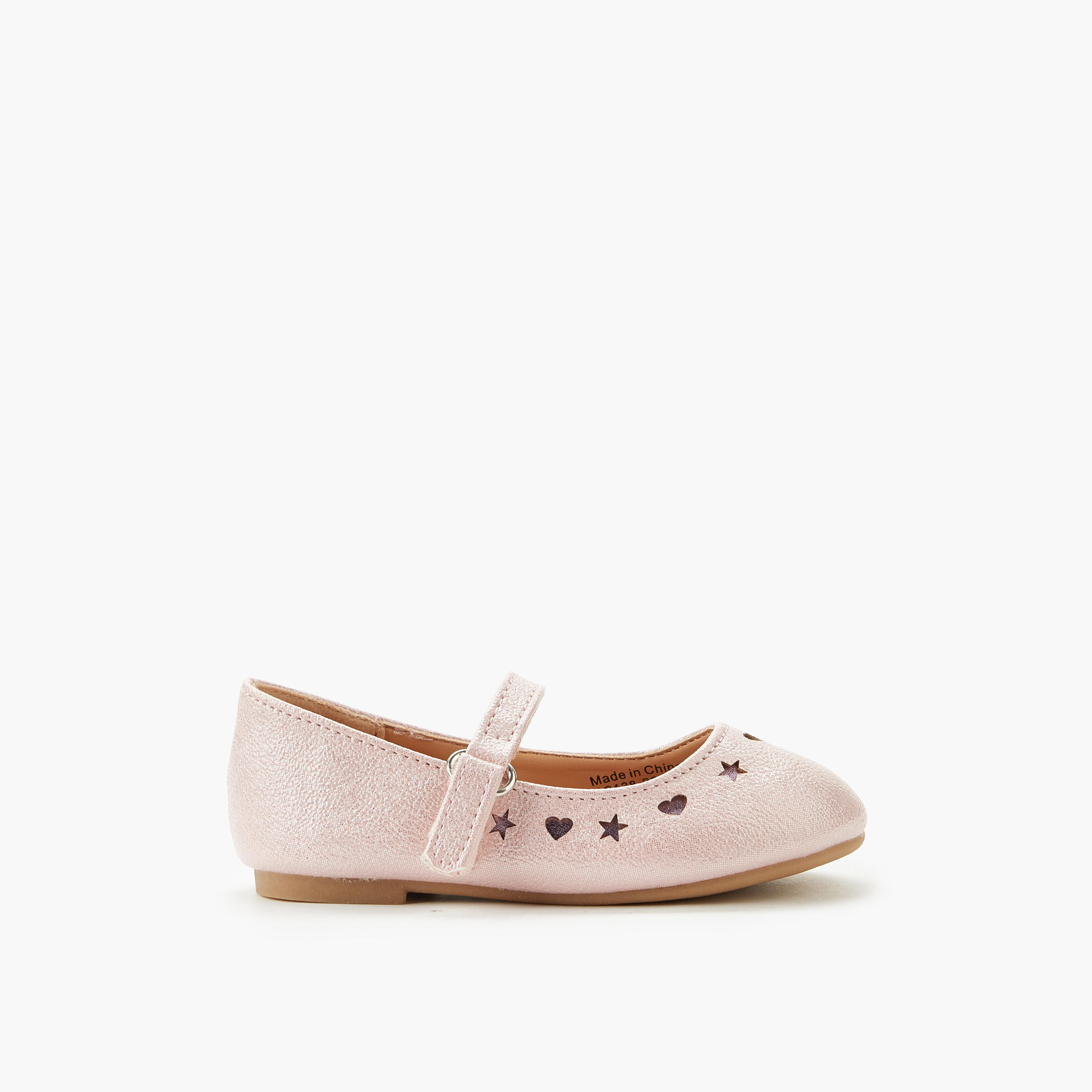 حذاء باليرينا بشريط إغلاق لاصق للبنات من فلورا بيلا-girls-shoes-maryjanes-image-2