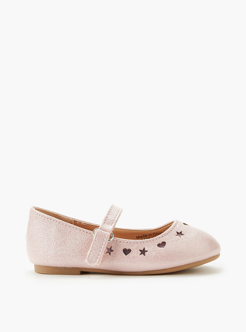 حذاء باليرينا بشريط إغلاق لاصق للبنات من فلورا بيلا-girls-shoes-maryjanes-image-2
