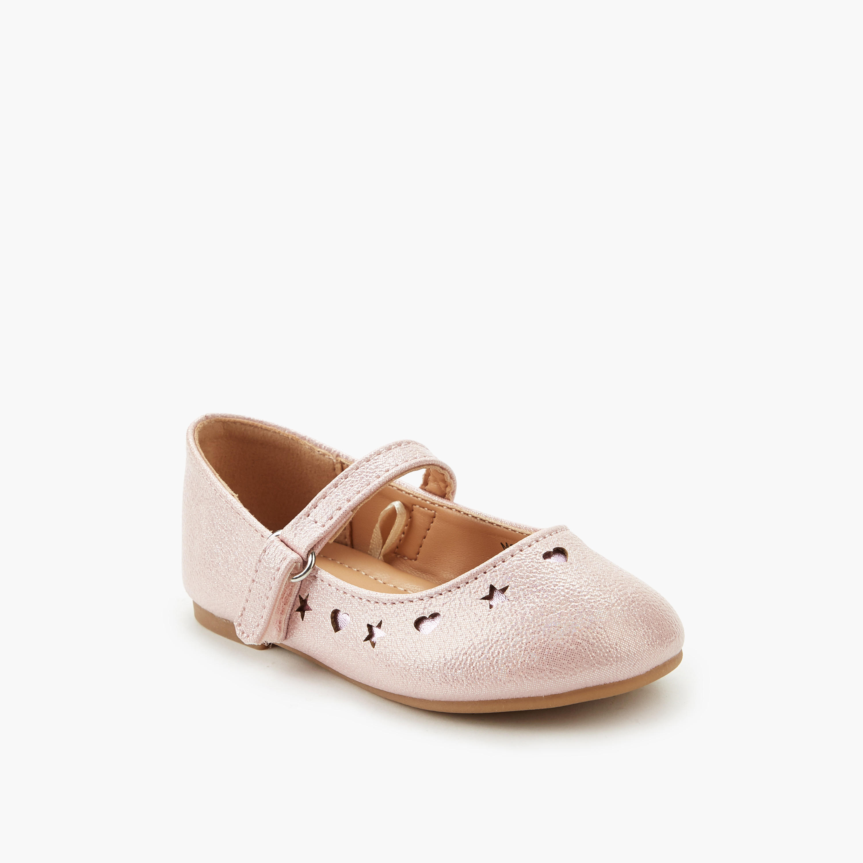 حذاء باليرينا بشريط إغلاق لاصق للبنات من فلورا بيلا-girls-shoes-maryjanes-image-3