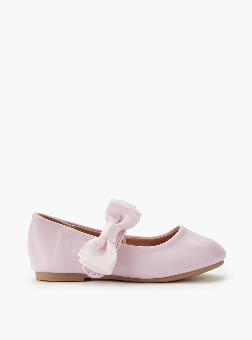 Flora Bella Girls Bow Detail Ballerina Shoes-girls-shoes-maryjanes-image-2