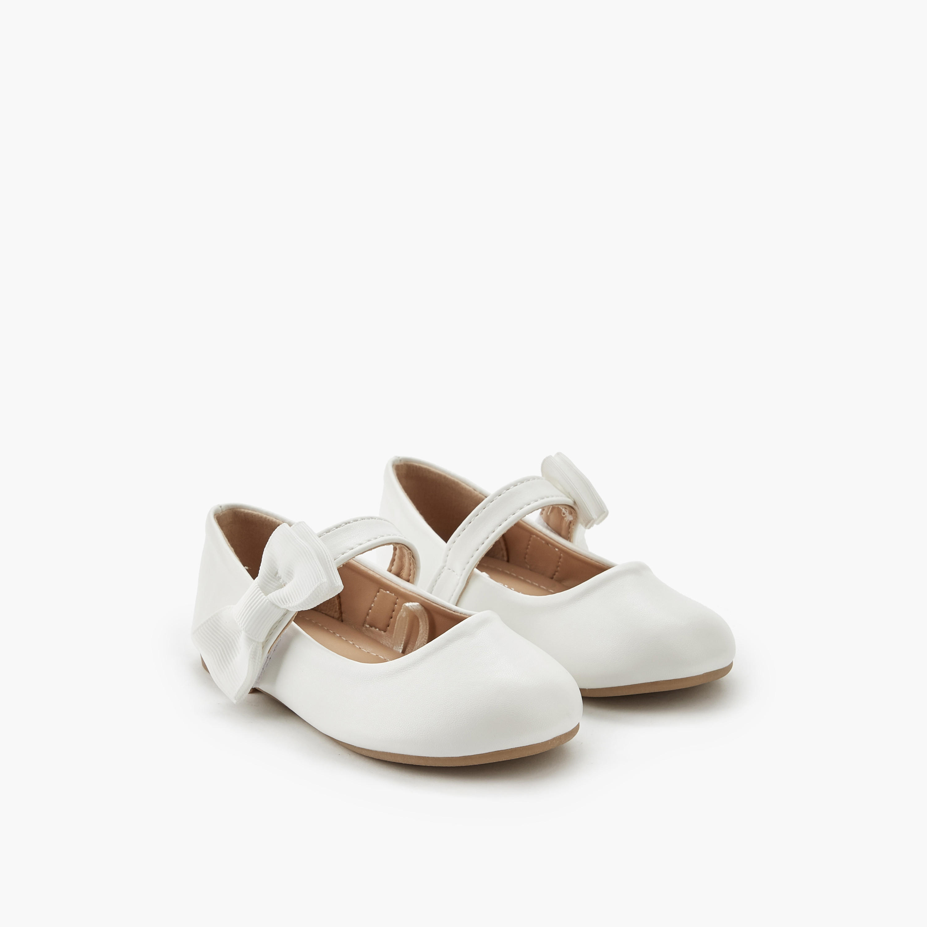 حذاء باليرينا بفيونكة للبنات من فلورا بيلا-girls-shoes-maryjanes-image-1