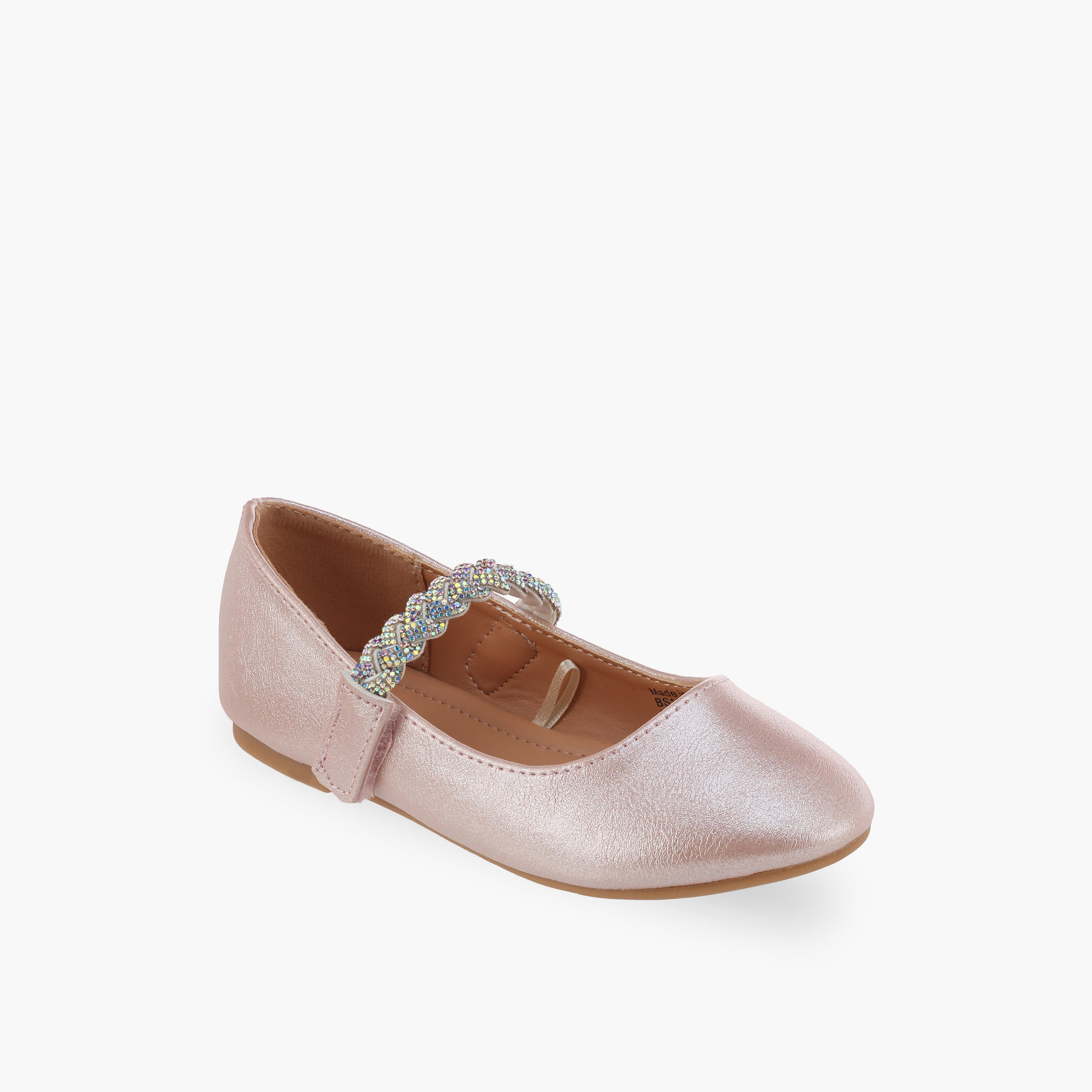 Flora Bella Girls Embellished Hook & Loop Mary Jane Shoes-girls-shoes-maryjanes-image-2
