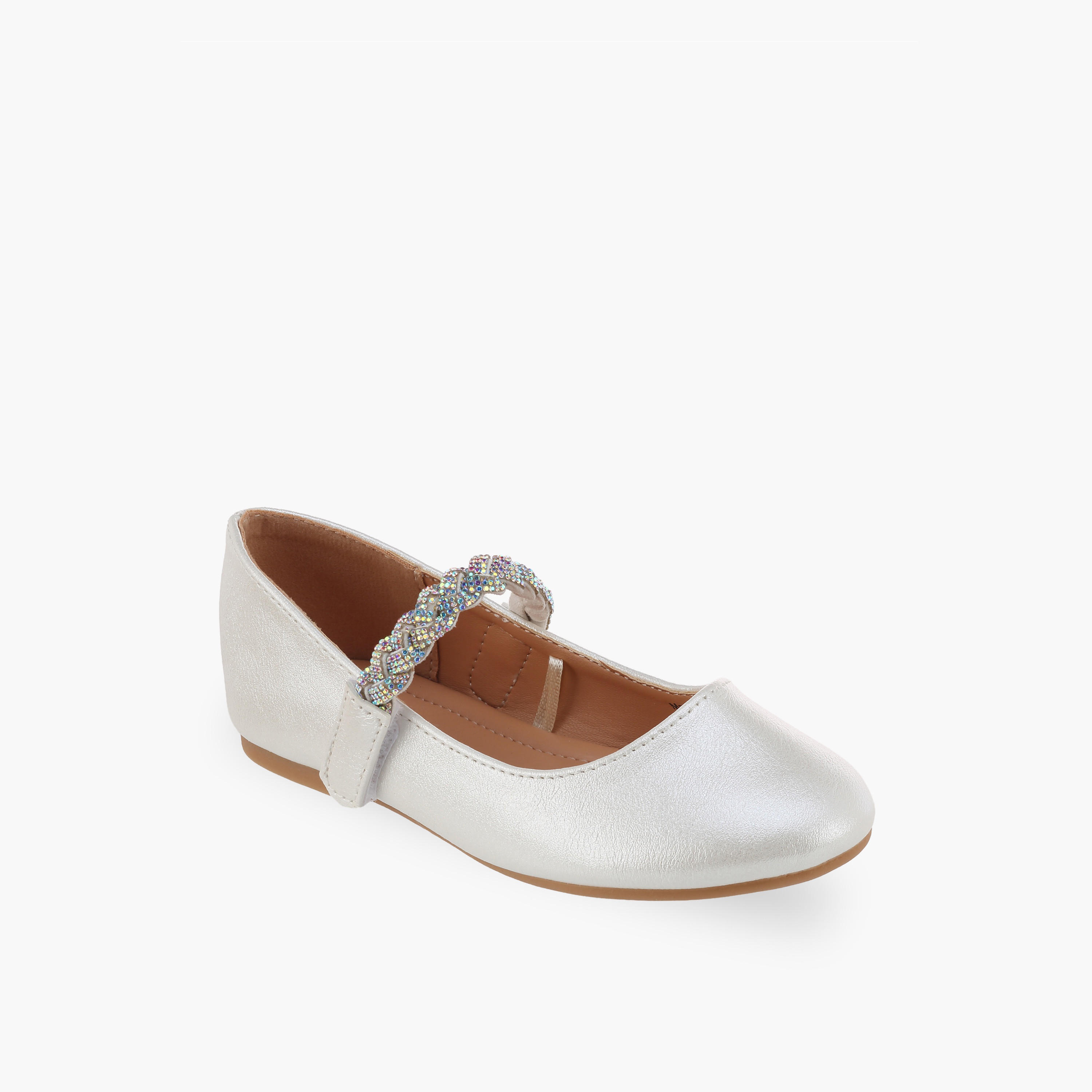 Flora Bella Girls Embellished Hook & Loop Mary Jane Shoes-girls-shoes-maryjanes-image-2