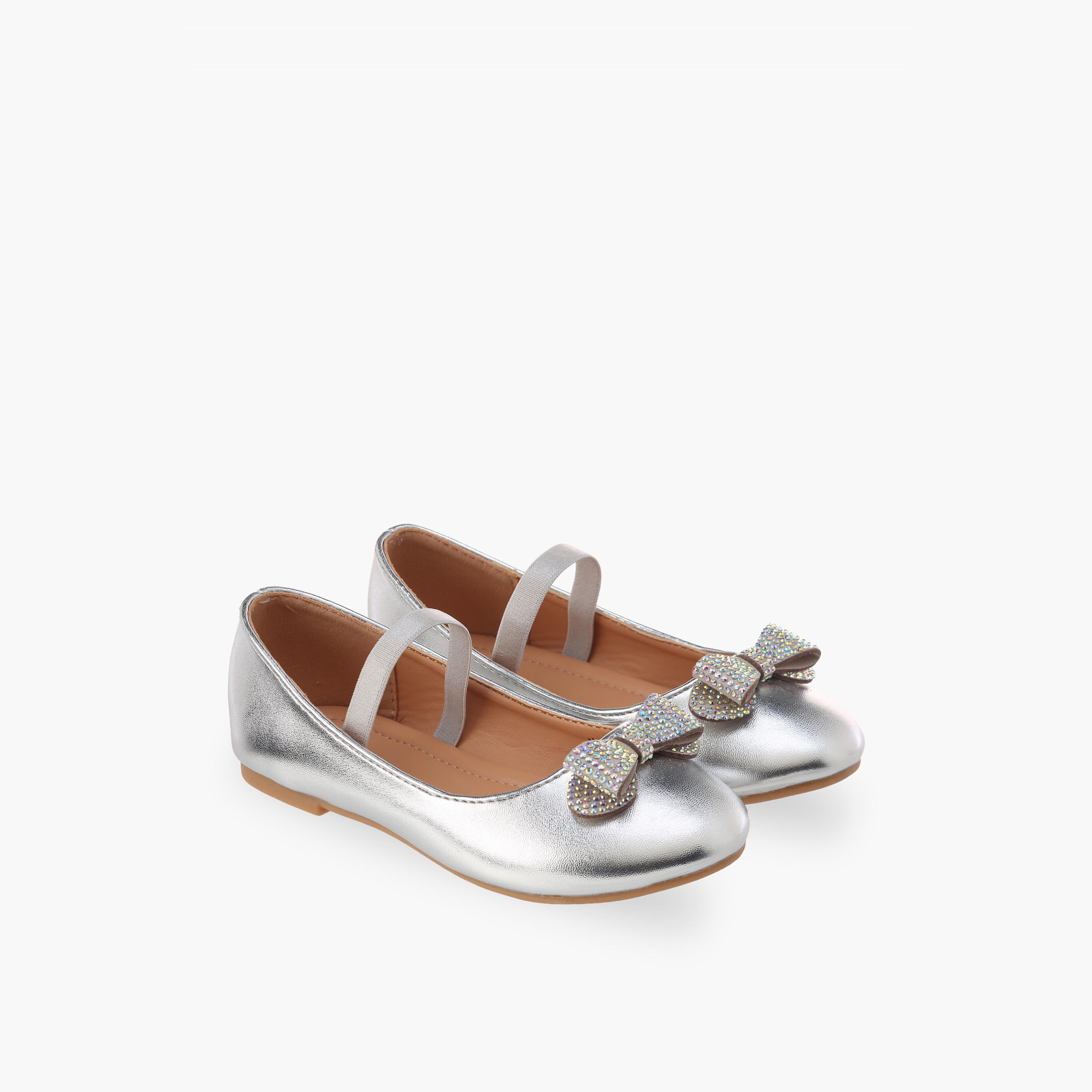 Flora Bella Girls Embellished Bow Accent Ballerina Shoes-girls-shoes-ballerinas-image-1