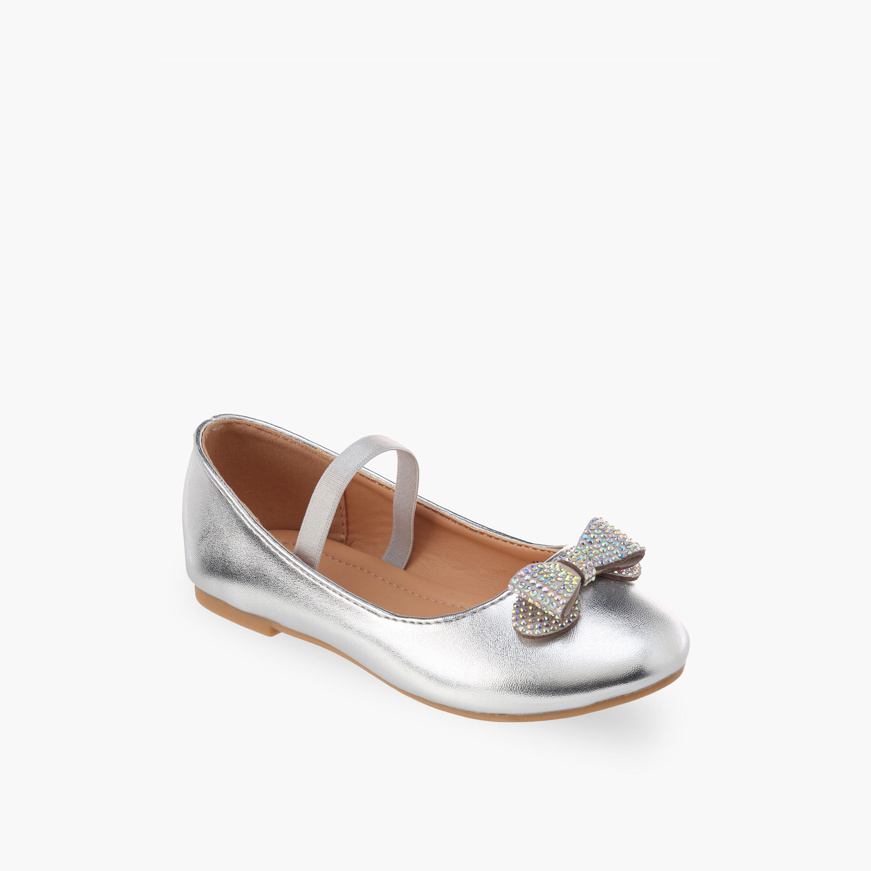 Flora Bella Girls Embellished Bow Accent Ballerina Shoes-girls-shoes-ballerinas-image-2