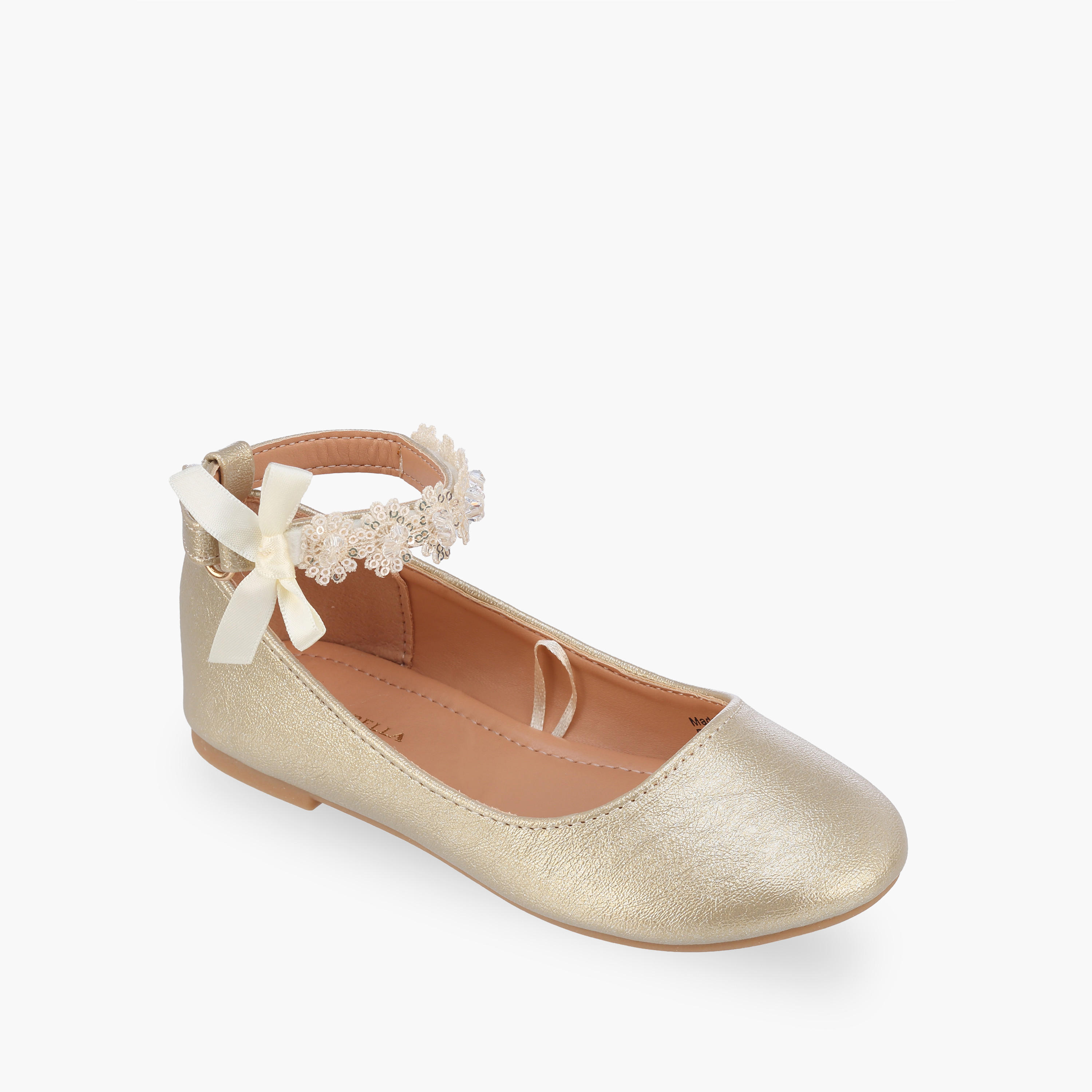 Flora Bella Girls Hook & Loop Ballerina Shoes-girls-shoes-ballerinas-image-2