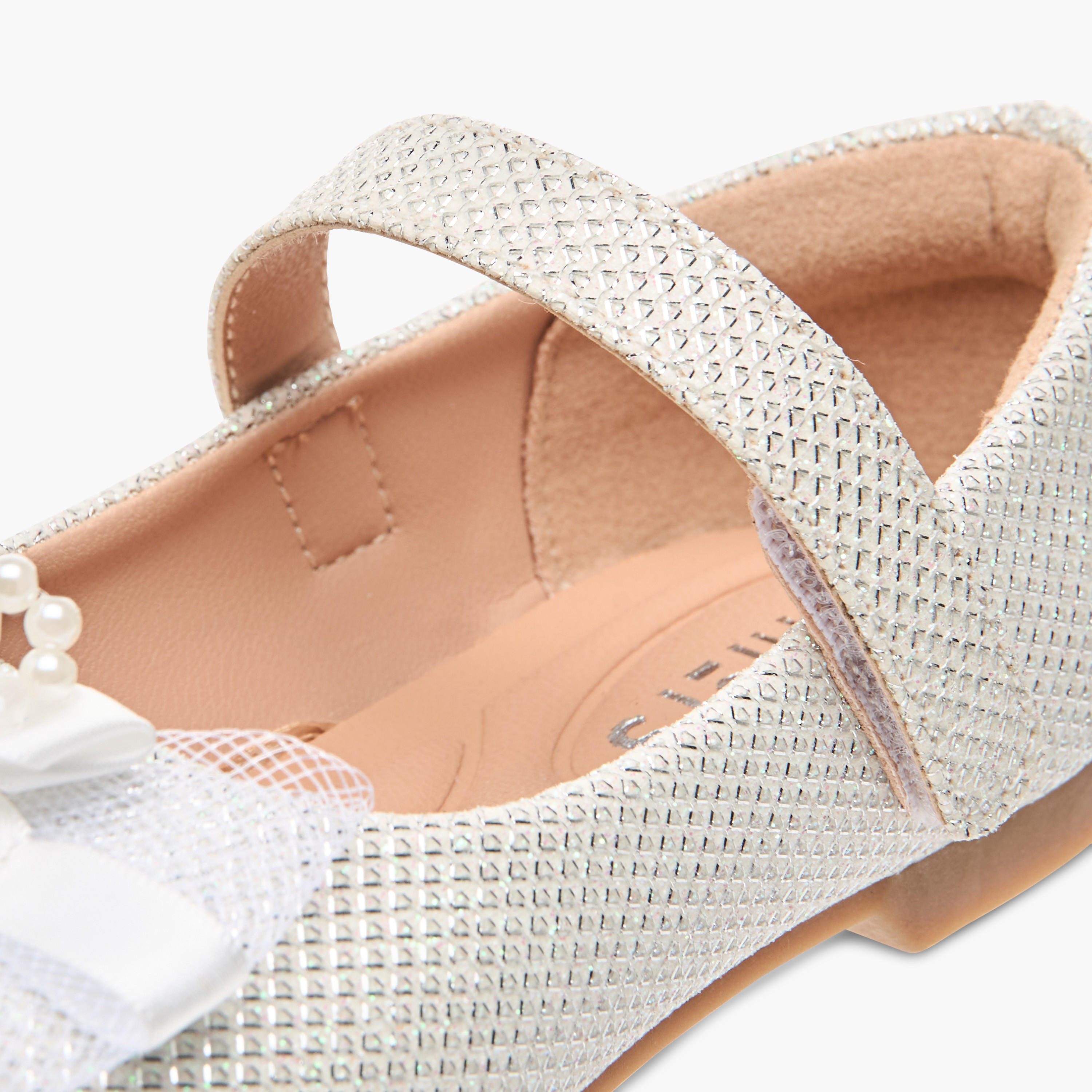 Juniors Floral Embellished Ballerina Shoes with Hook and Loop Closure-girls-shoes-ballerinas-image-6
