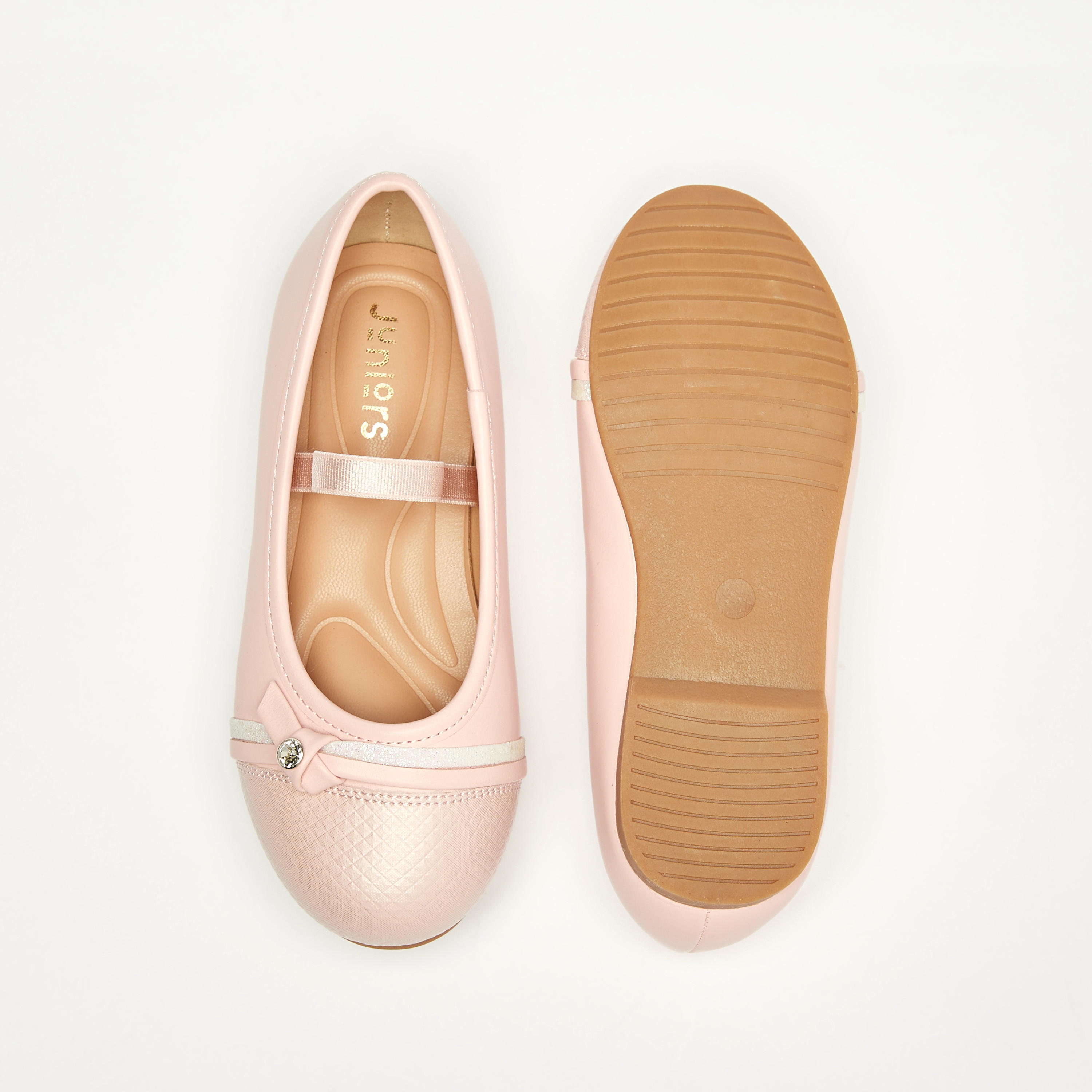 Juniors Embellished Slip-On Ballerina Shoes-girls-shoes-ballerinas-image-4