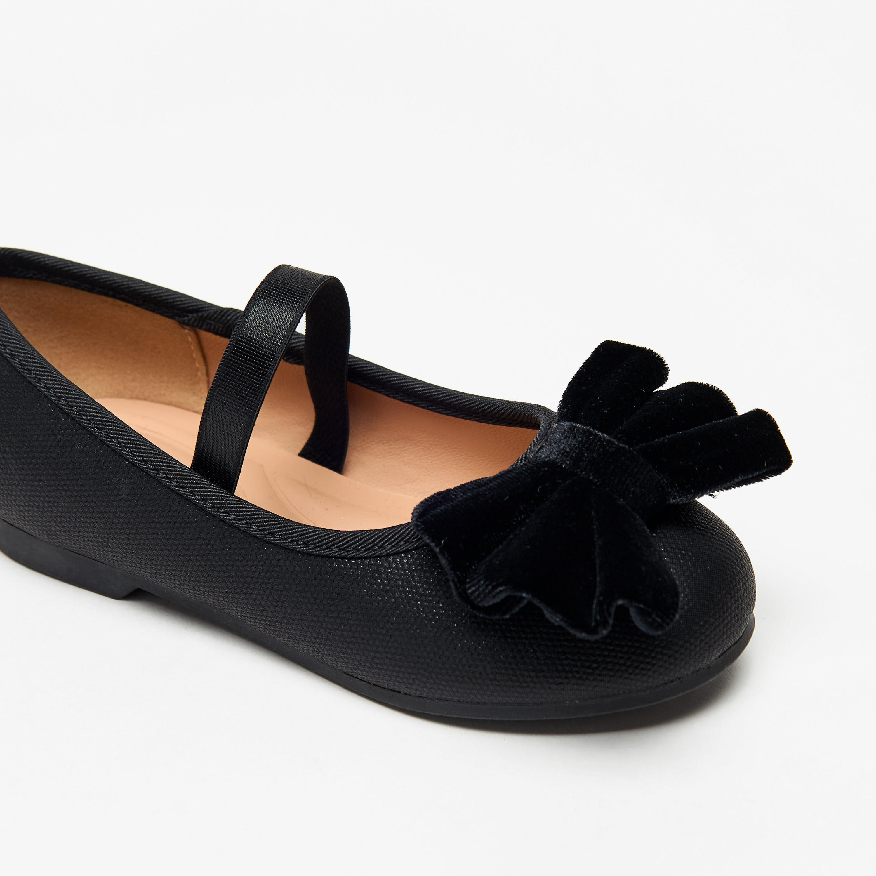 حذاء باليرينا سهل الارتداء بشريط مطاطي وفيونكة من جونيورز-girls-shoes-ballerinas-image-10