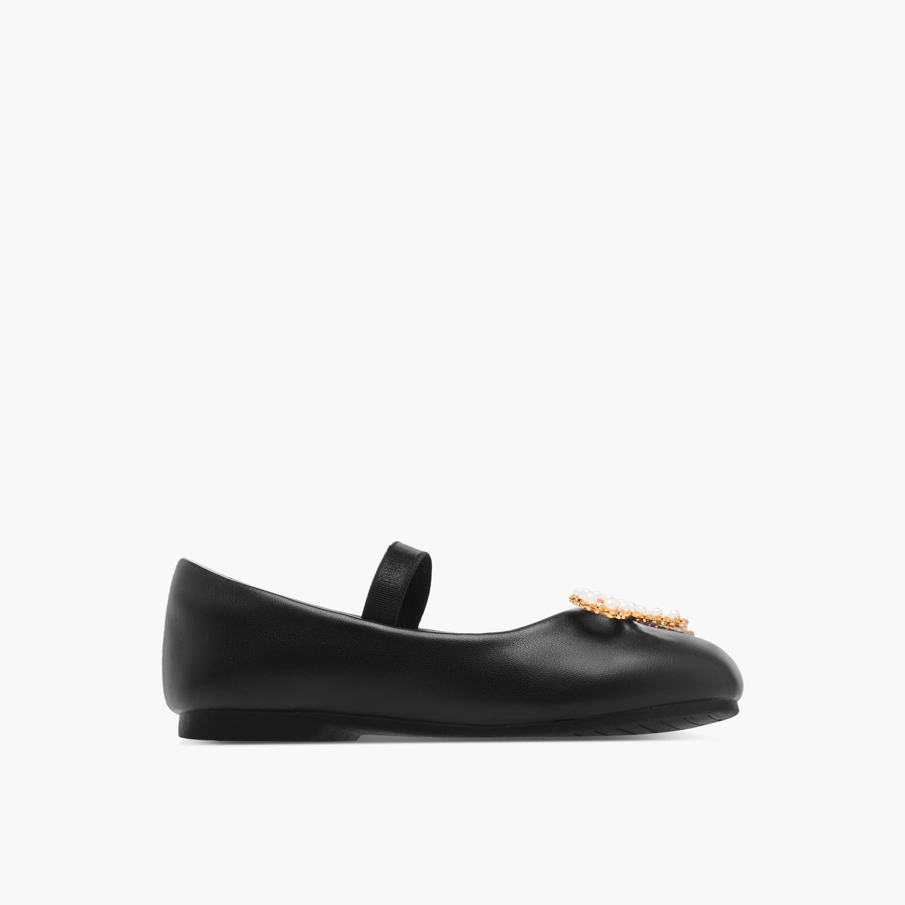 Juniors Bow Accent Slip-On Ballerina Shoes with Elastic Strap-girls-shoes-ballerinas-image-3