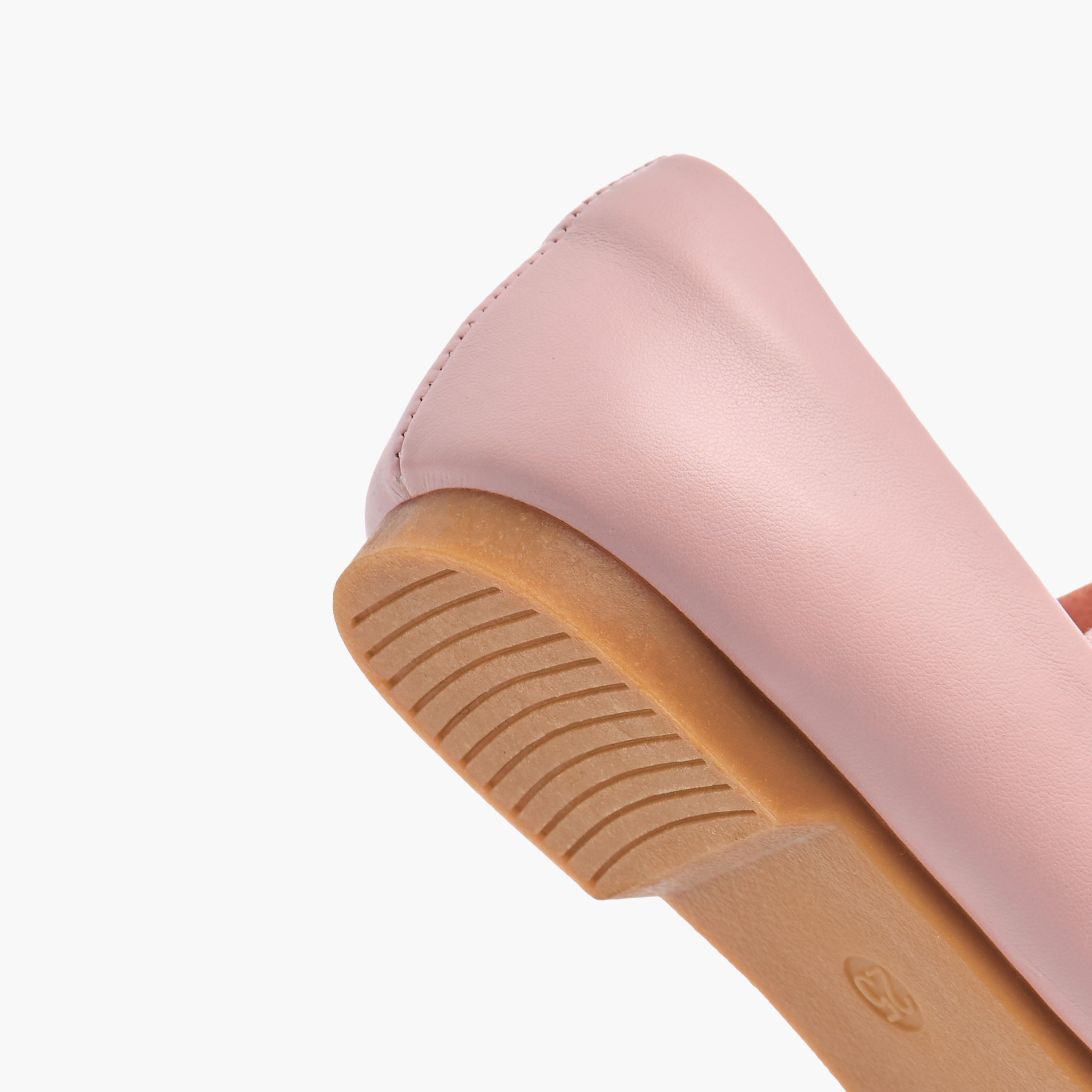 Juniors Bow Accent Slip-On Ballerina Shoes with Elastic Strap-girls-shoes-ballerinas-image-6