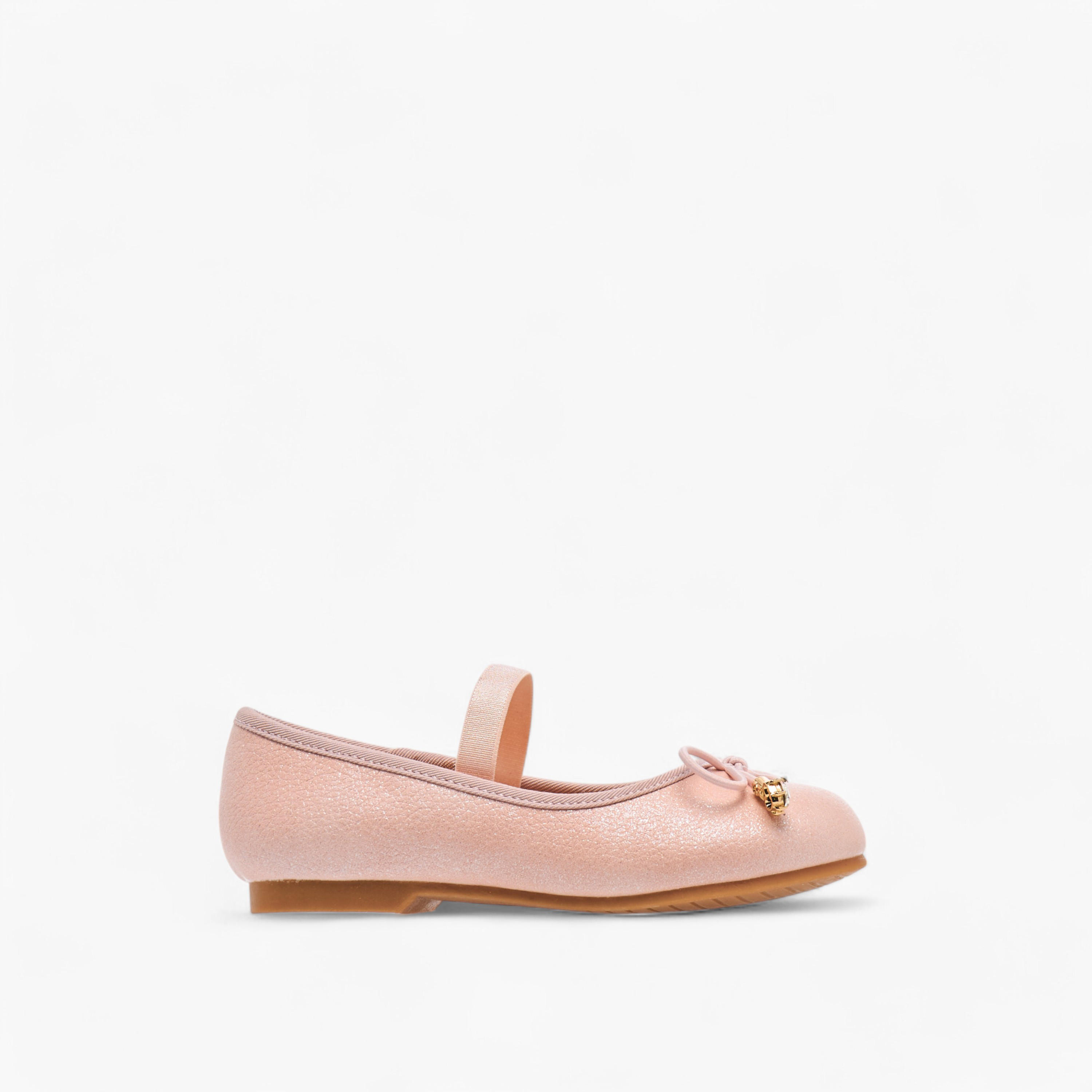 Juniors Bow Accent Slip-On Ballerina Shoes with Elastic Strap-girls-shoes-ballerinas-image-3