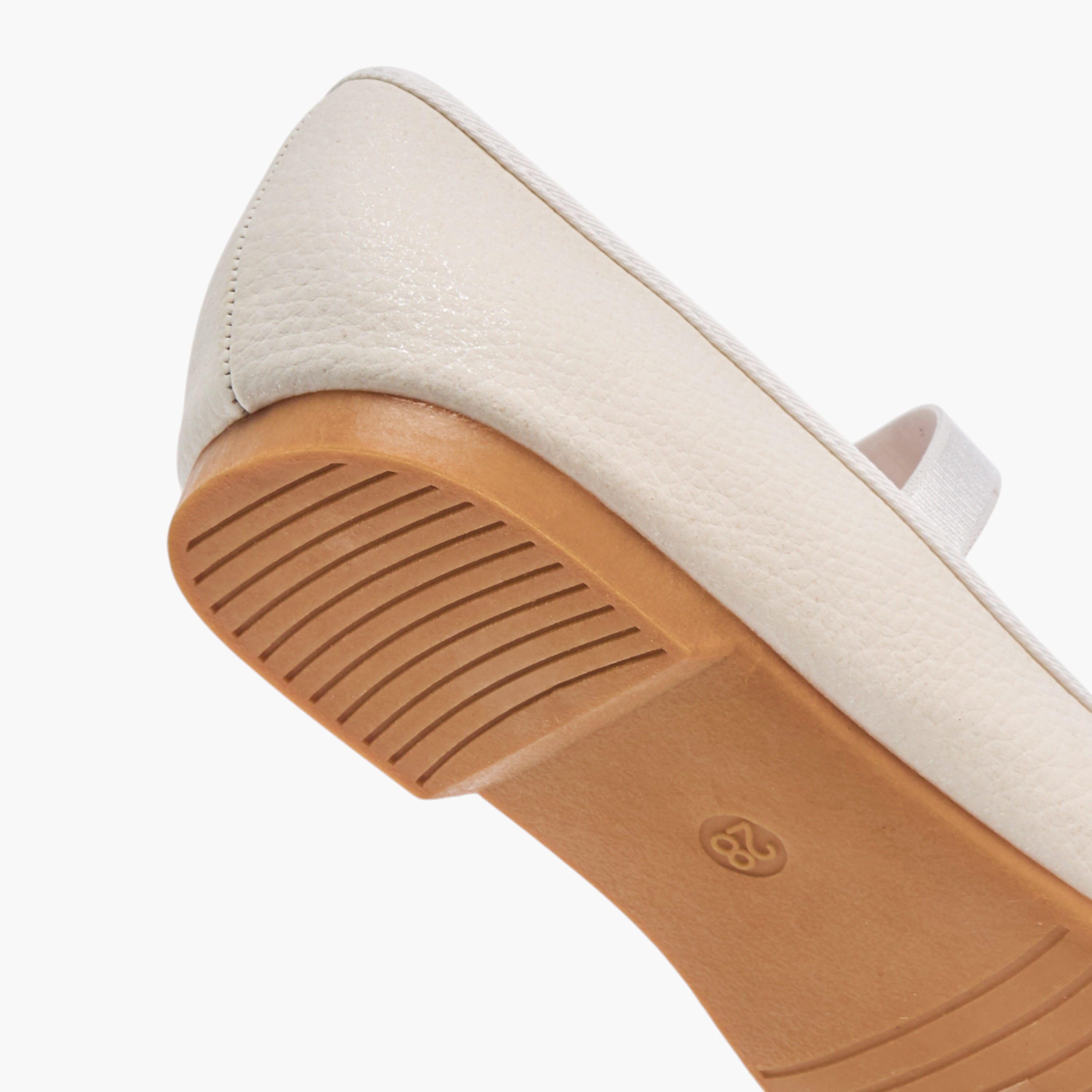Juniors Bow Accent Slip-On Ballerina Shoes with Elastic Strap-girls-shoes-ballerinas-image-6