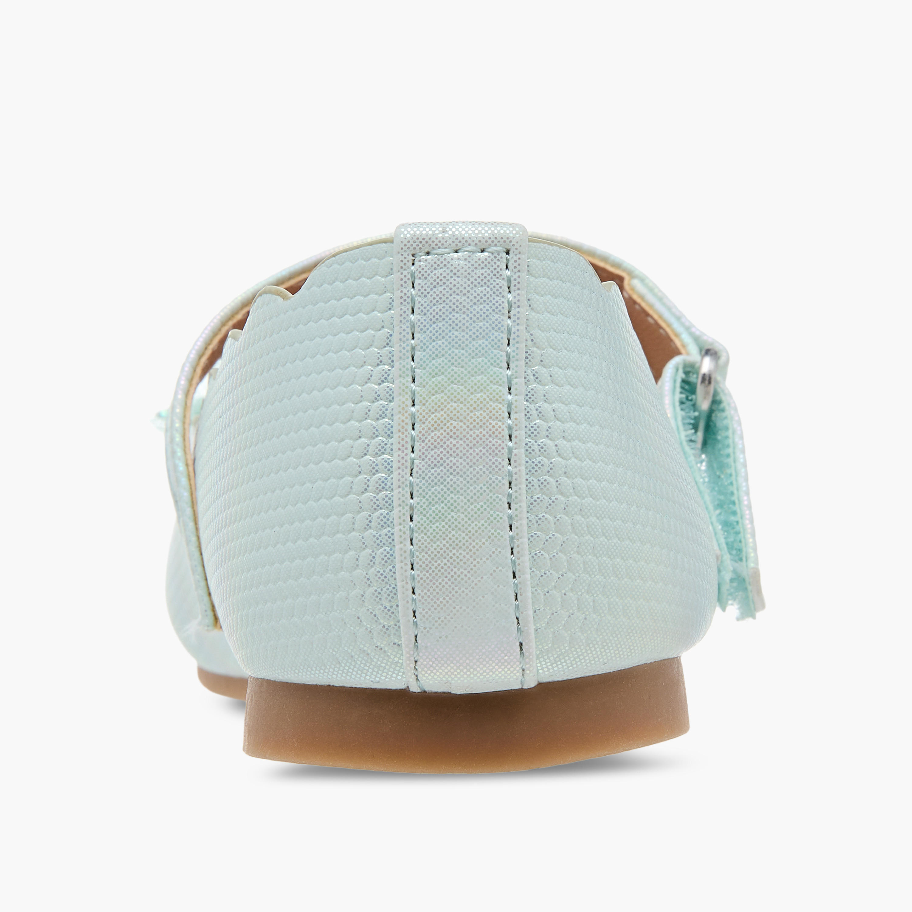 Juniors Bow Accent Ballerina Shoes with Hook and Loop Closure-girls-shoes-maryjanes-image-5