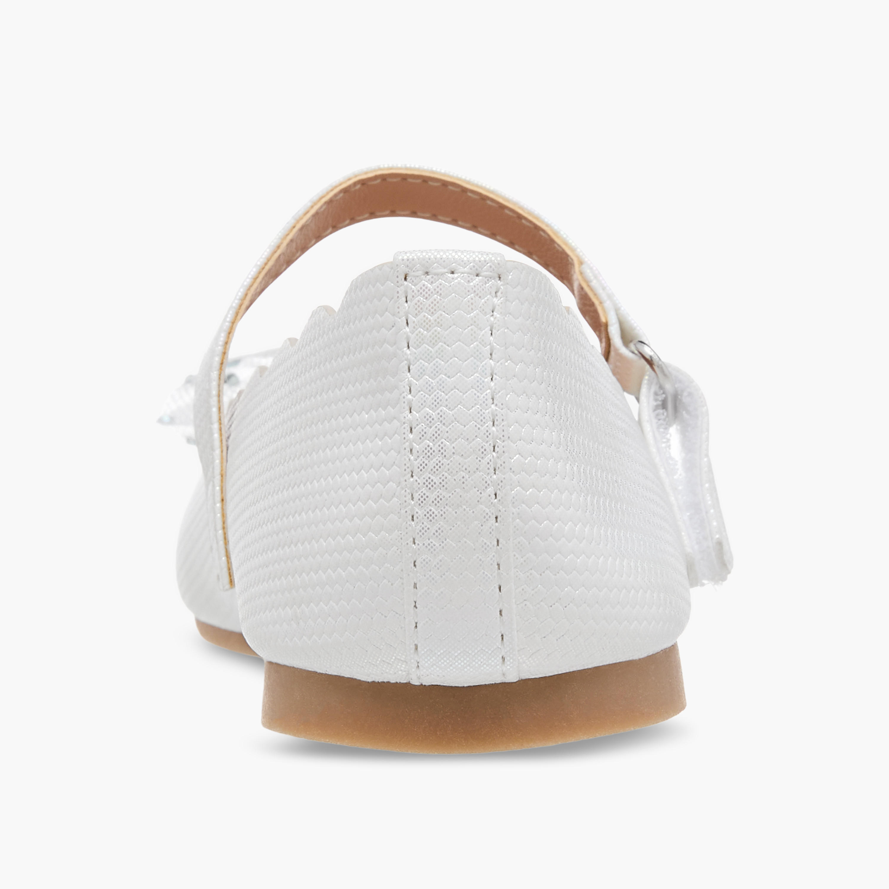 Juniors Bow Accent Ballerina Shoes with Hook and Loop Closure-girls-shoes-maryjanes-image-5
